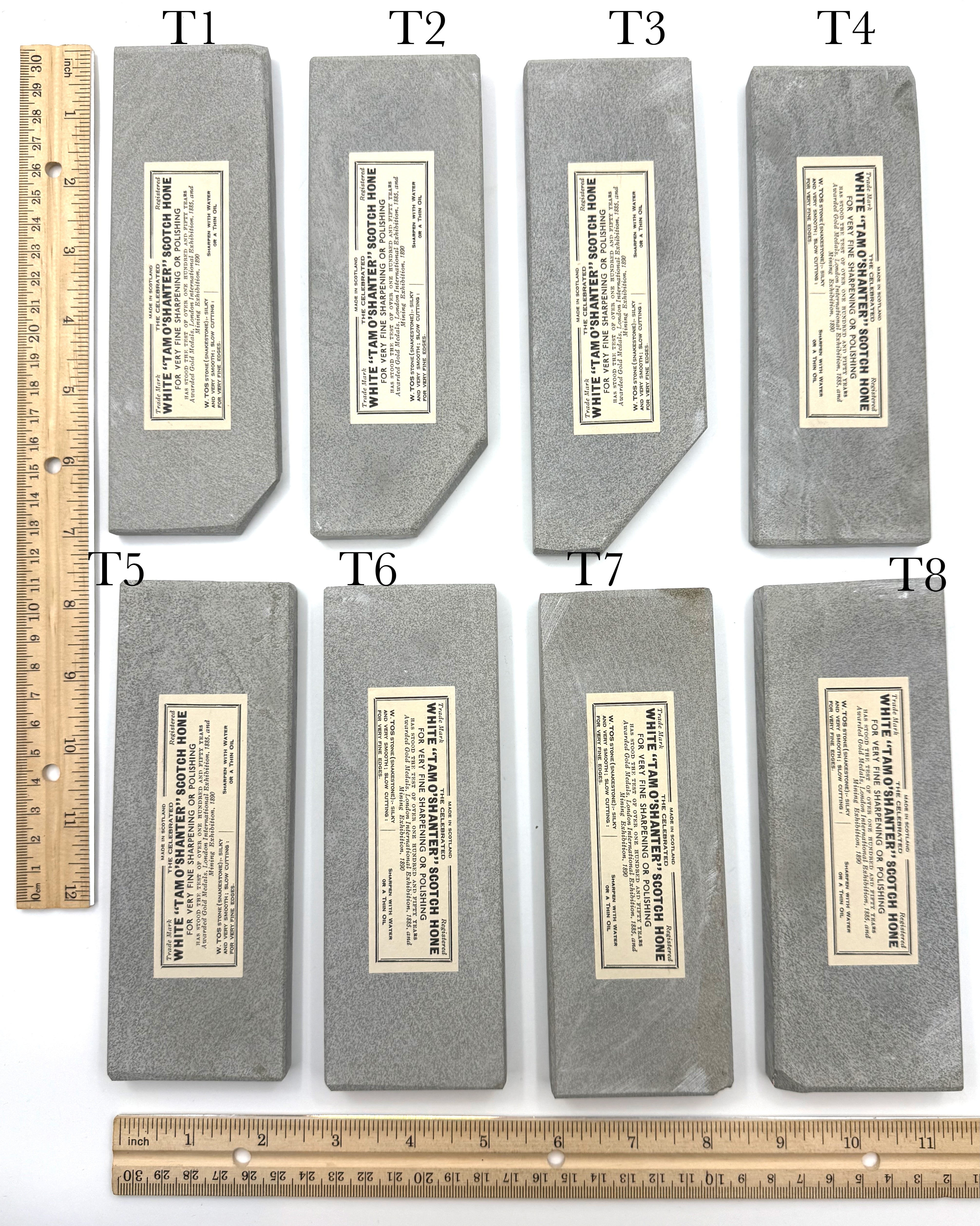 Tam O Shanter White Natural Scottish Sharpening Stone - CHOOSE YOUR HONE