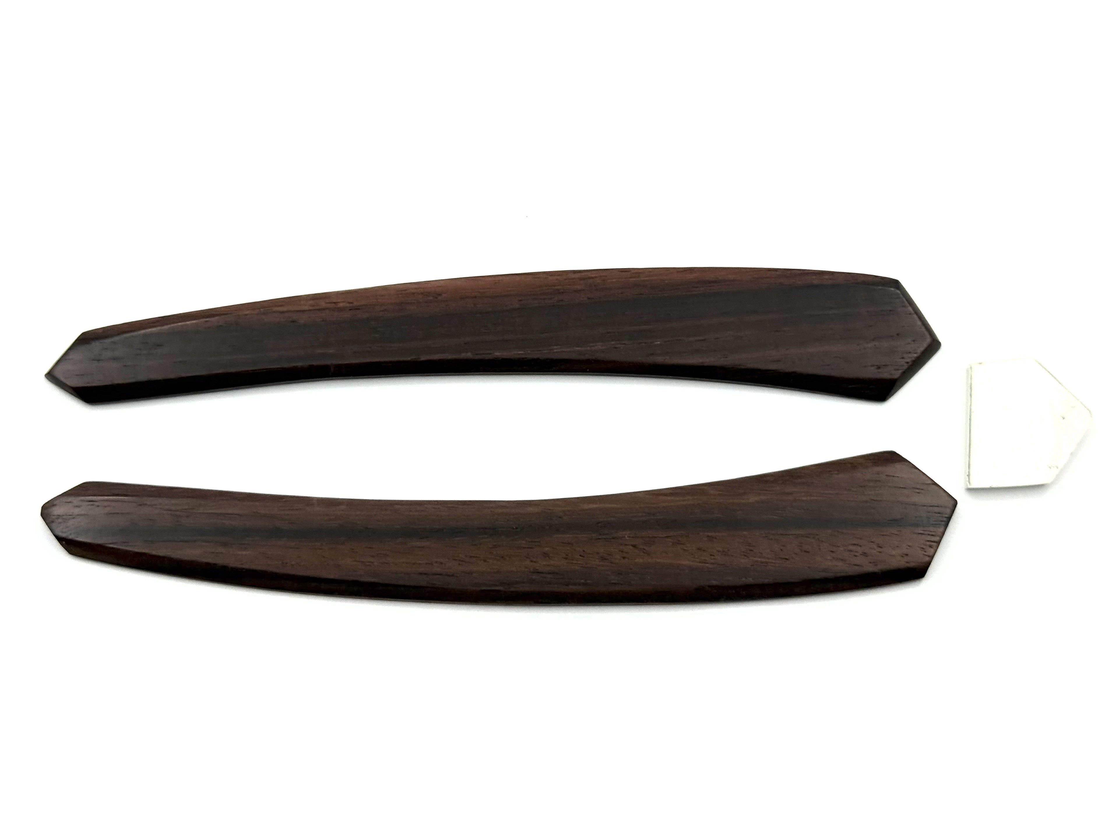 Rasiermessergriffschalen für 7/8-8/8 Klingen - Gebleichter Büffelknochen - Ein Paar/Set