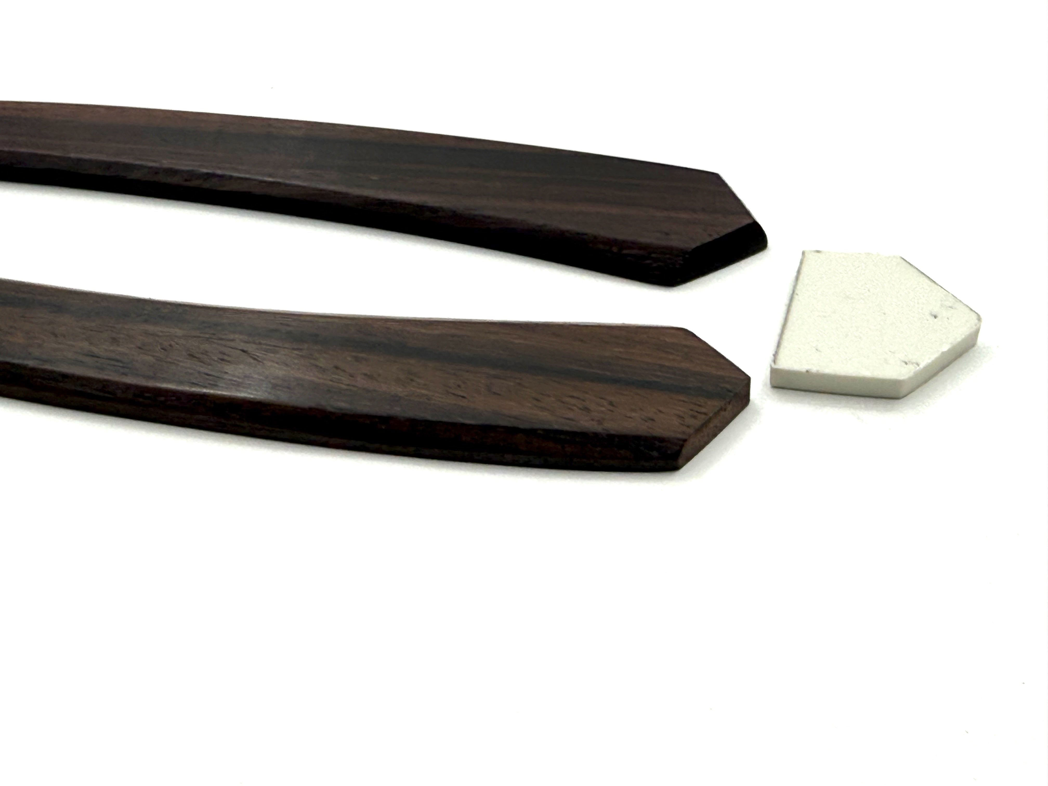 Rasiermessergriffschalen für 7/8-8/8 Klingen - Gebleichter Büffelknochen - Ein Paar/Set
