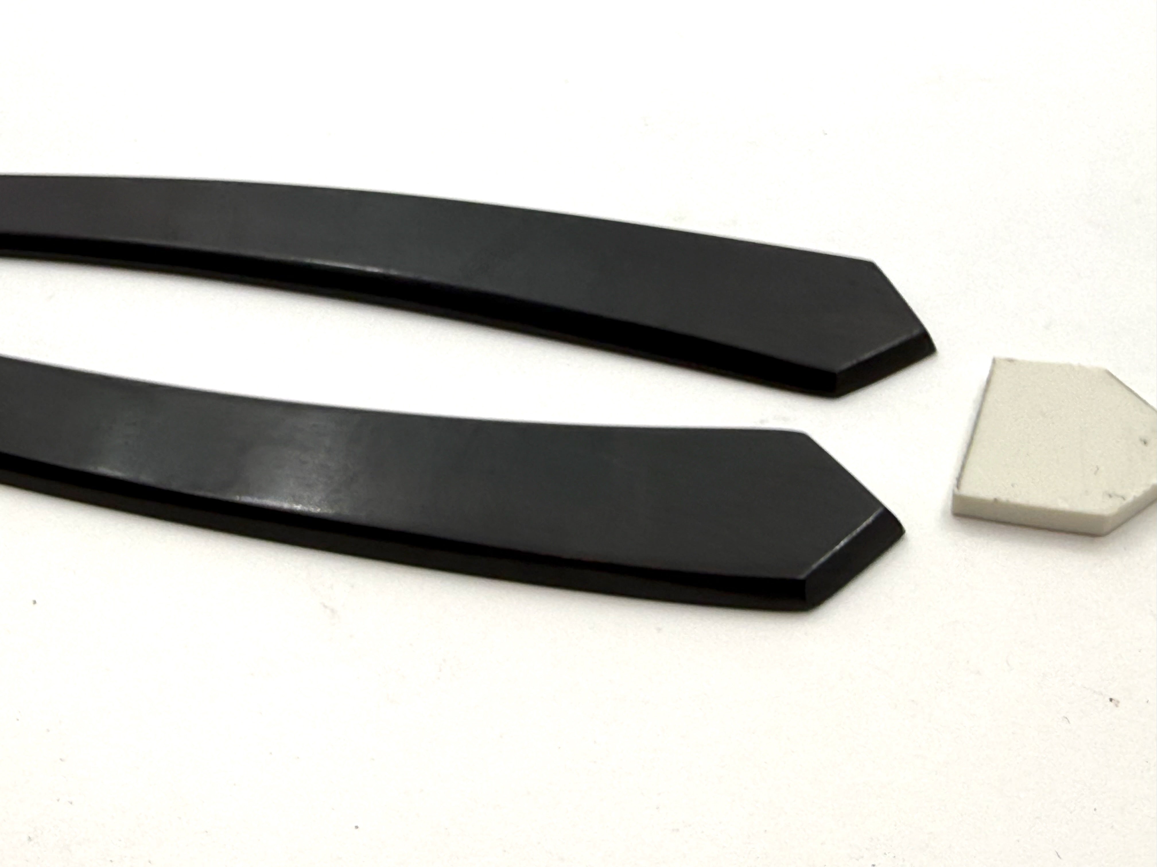 Straight Razor Scales for 7/8-8/8 Blades - Ebony Wood with Angled Ends - One Pair/Set