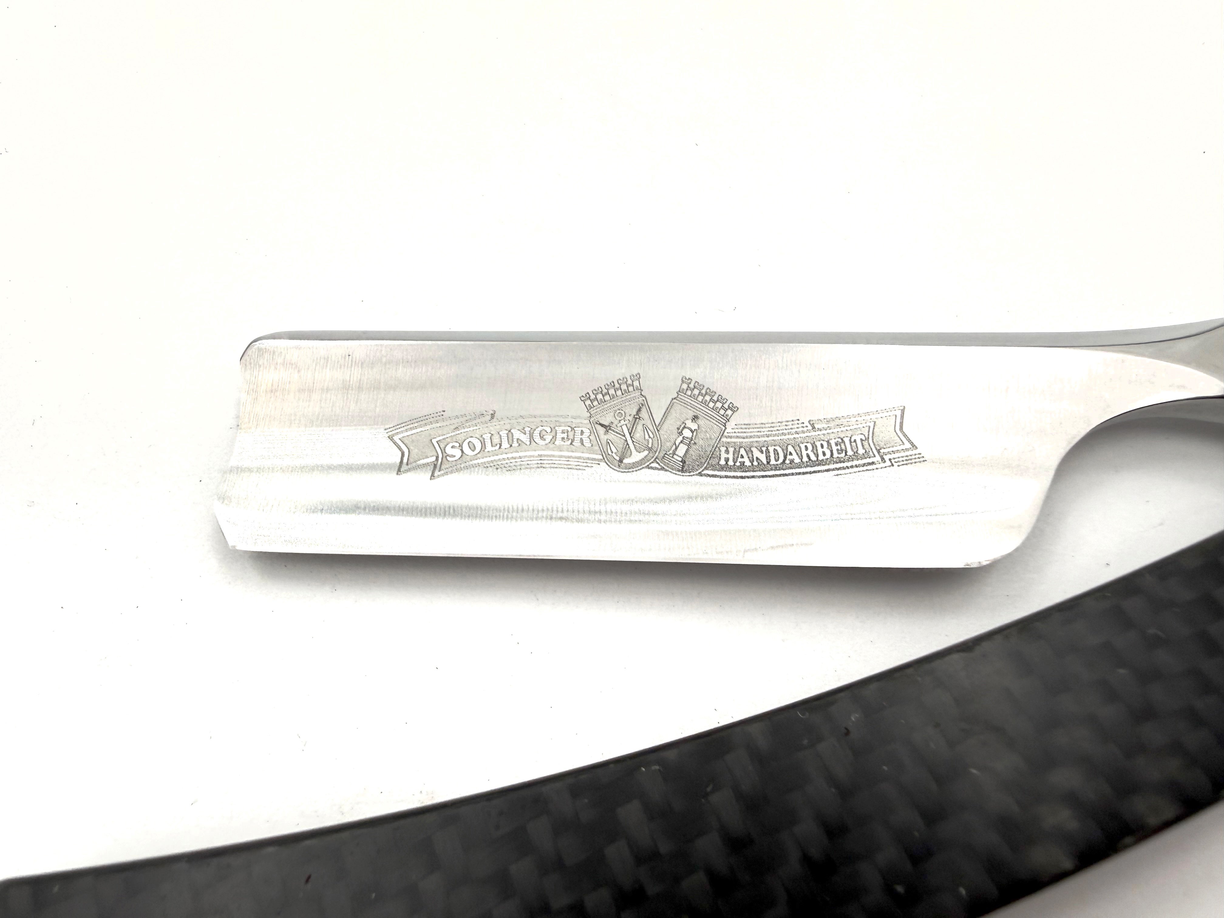 Rasoir droit Boker Lounge-Bar 6/8 avec écailles de coquillages Full Hollow Solingen