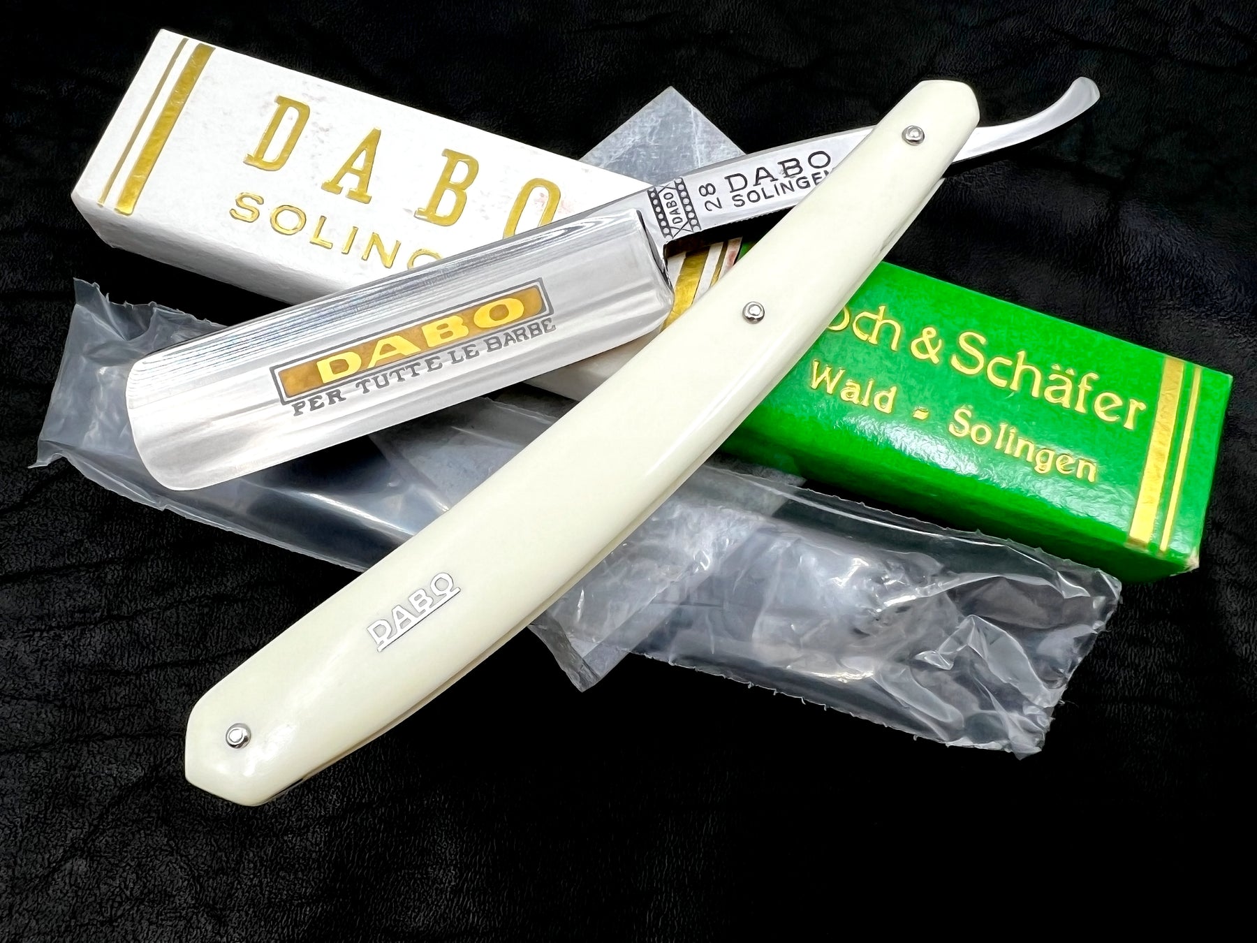 Koch & Schafer "Dabo" No. 28 - NOS 13/16 Full Hollow Blade - Pristine Vintage Solingen Straight Razor