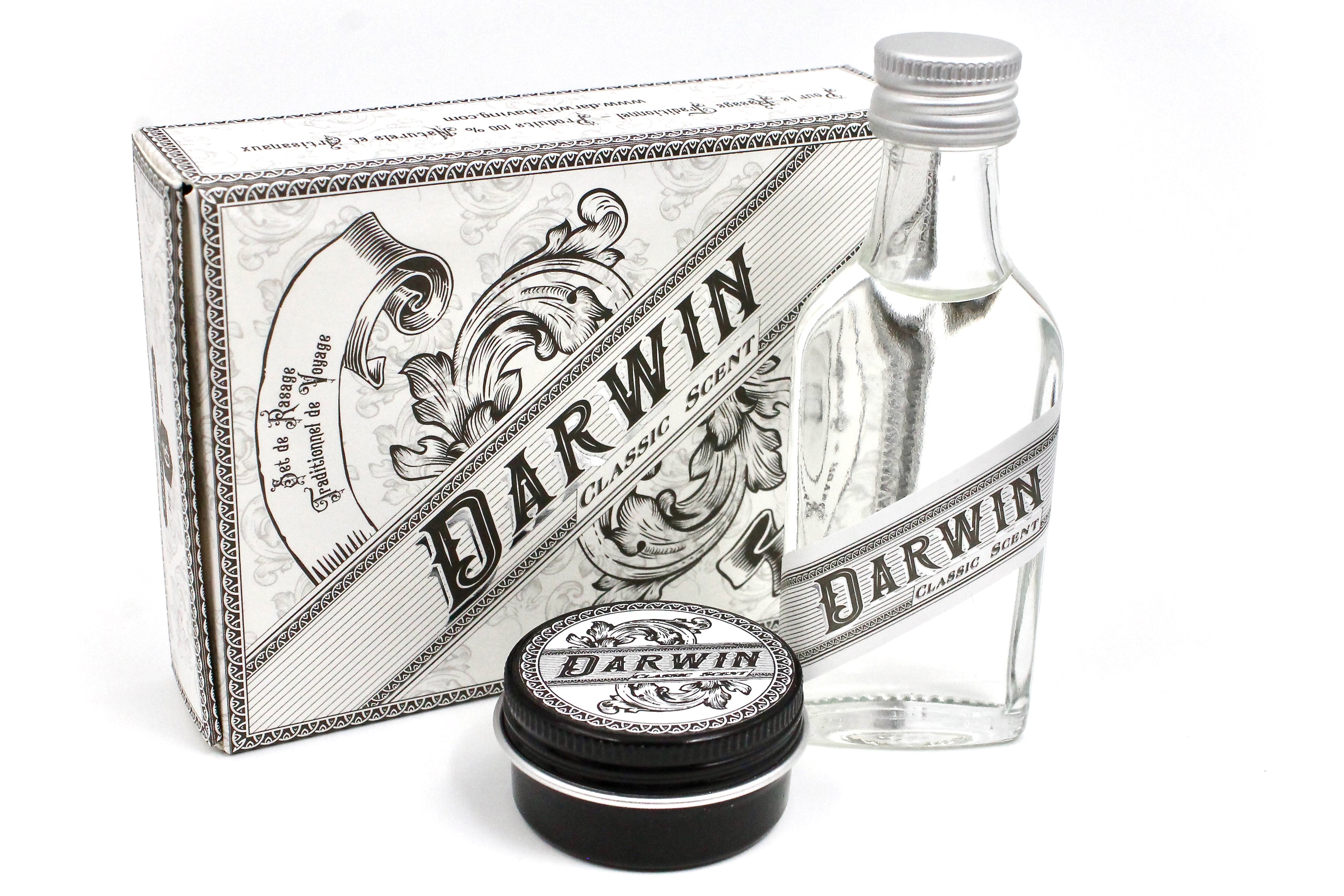 Darwin "Classic" Travel Shaving Set - 15g Shaving Soap + 20ml Aftershave