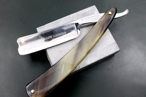 Joseph Rodgers & Sons "Patent Hollow Ground" 13/16 Blade Fully Restored Custom Horn Scaled Sheffield Straight Razor - Shave Ready