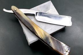 Joseph Rodgers & Sons "Patent Hollow Ground" 13/16 Blade Fully Restored Custom Horn Scaled Sheffield Straight Razor - Shave Ready