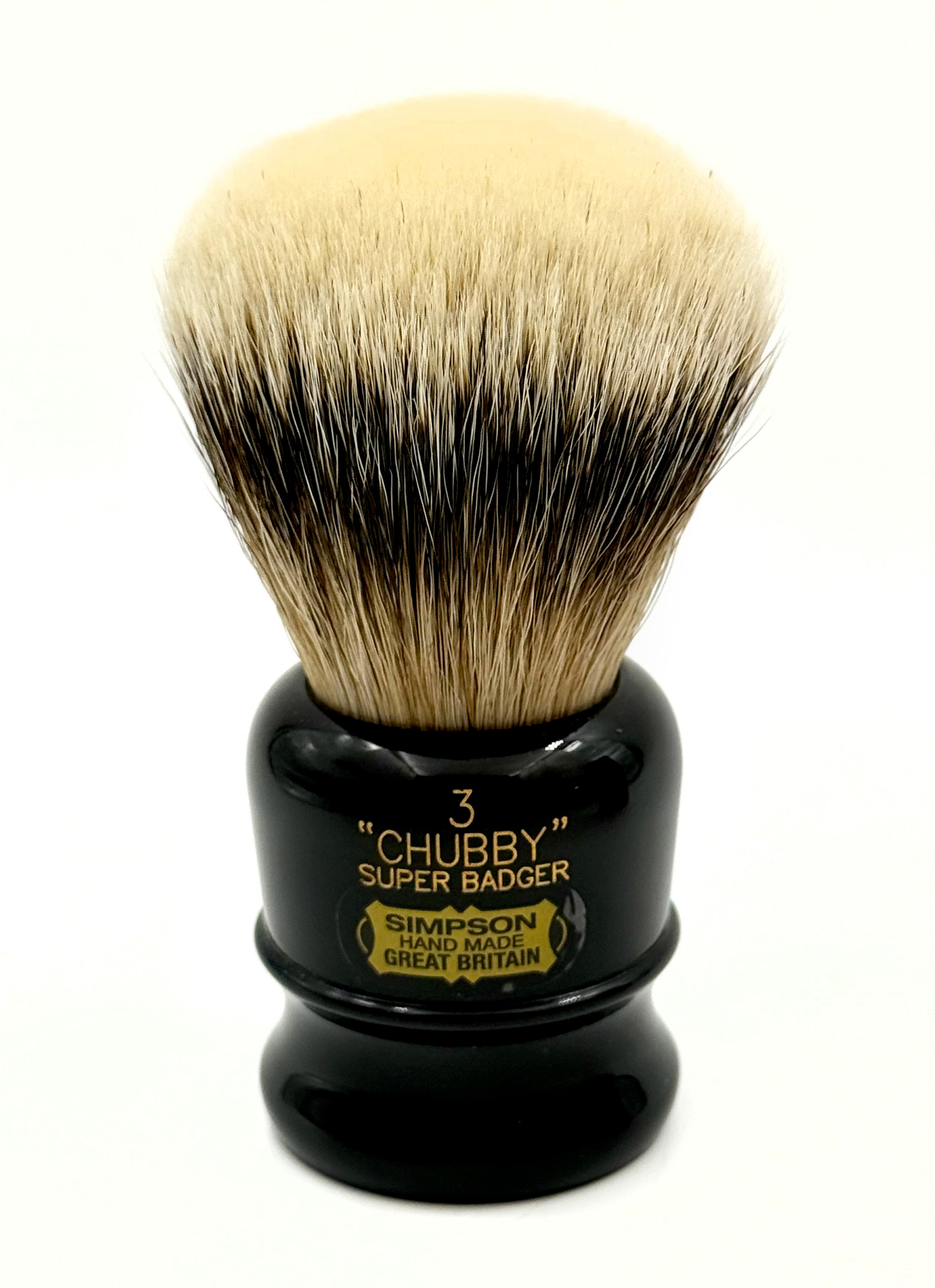 Simpson Chubby CH3 Super Badger Shaving Brush - Ebony Handle