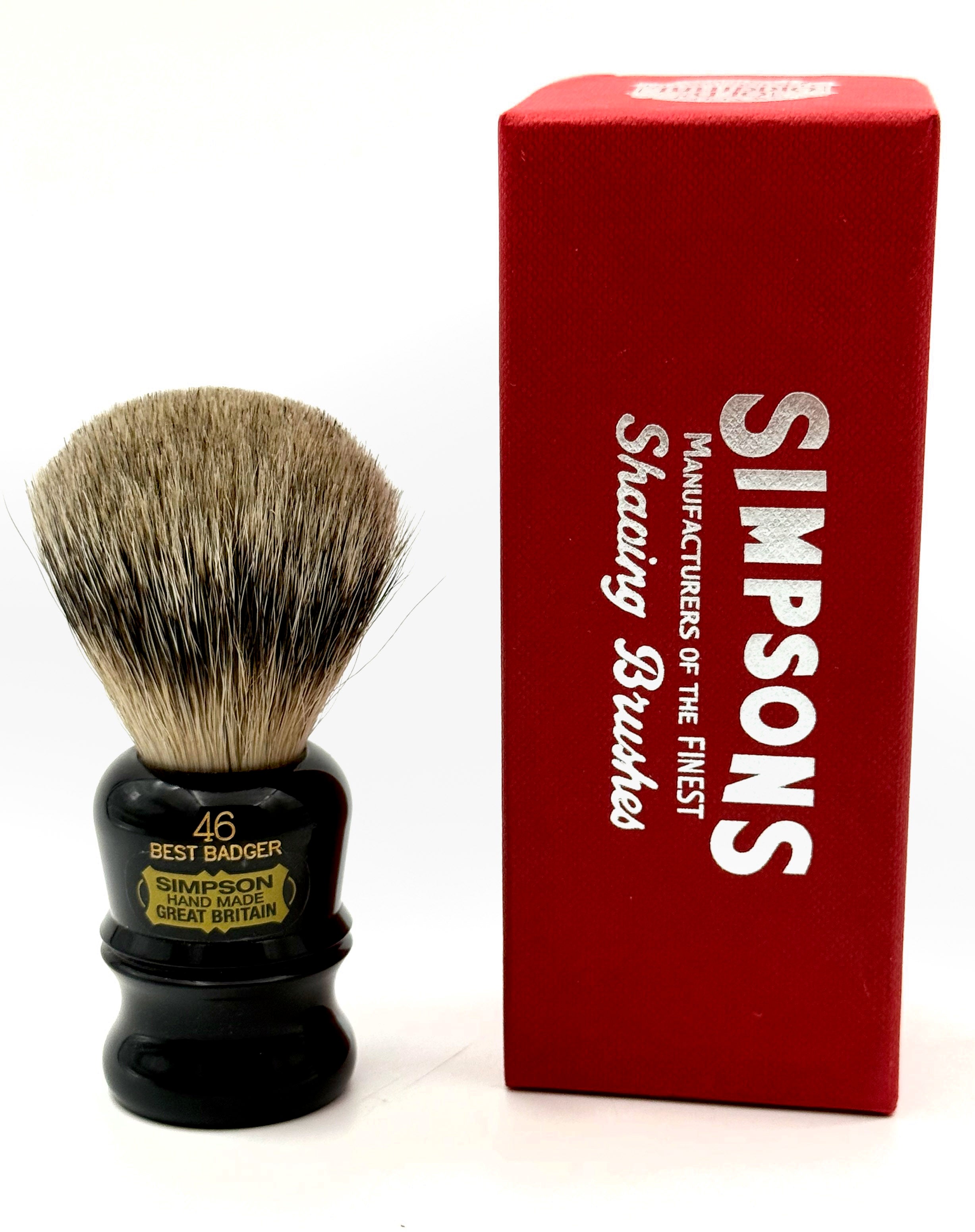 Simpsons Berkeley 46 Best Badger Shaving Brush - Ebony Handle