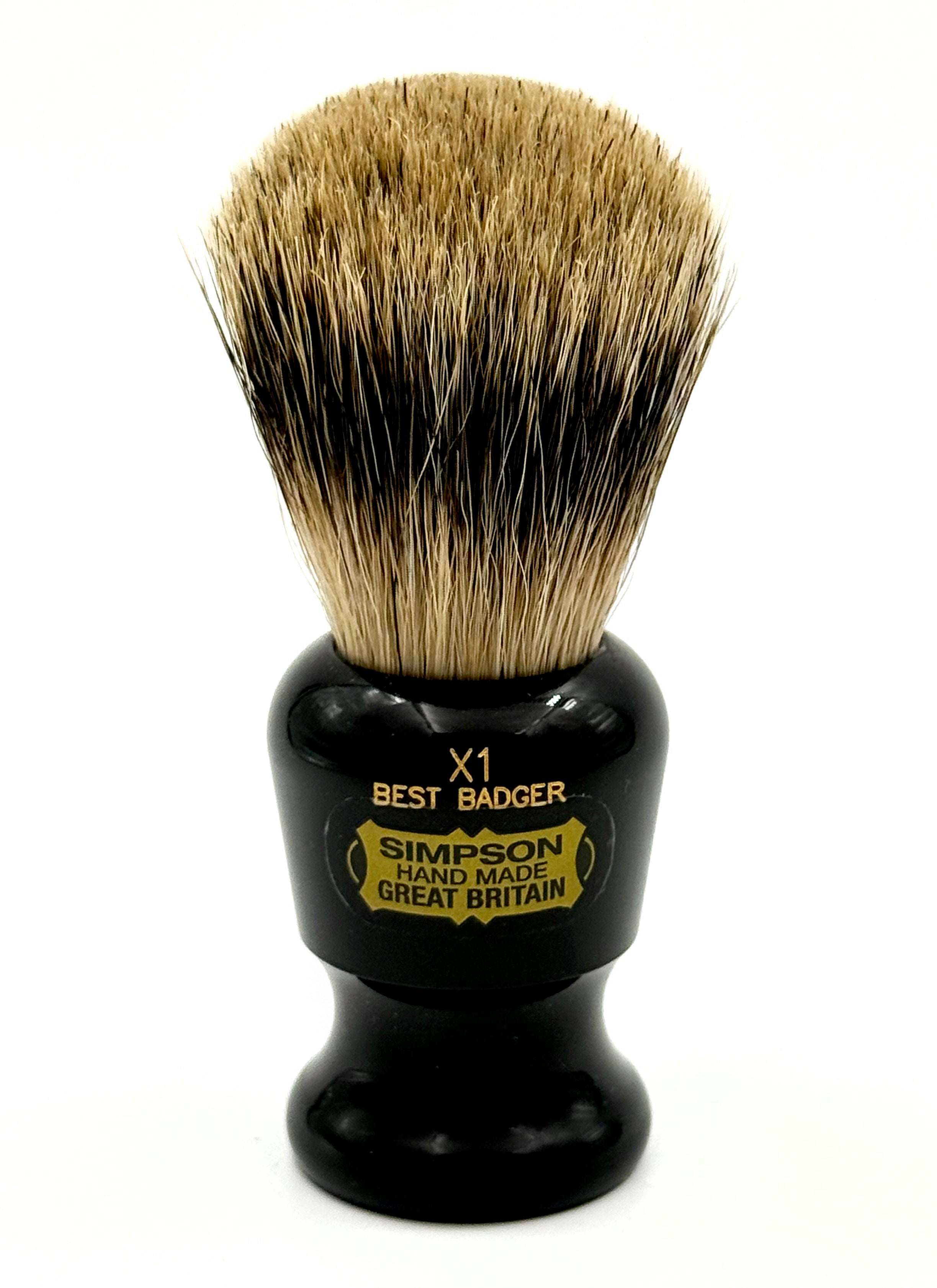 Simpsons Commodore X1 Best Badger Shaving Brush - Ebony Handle