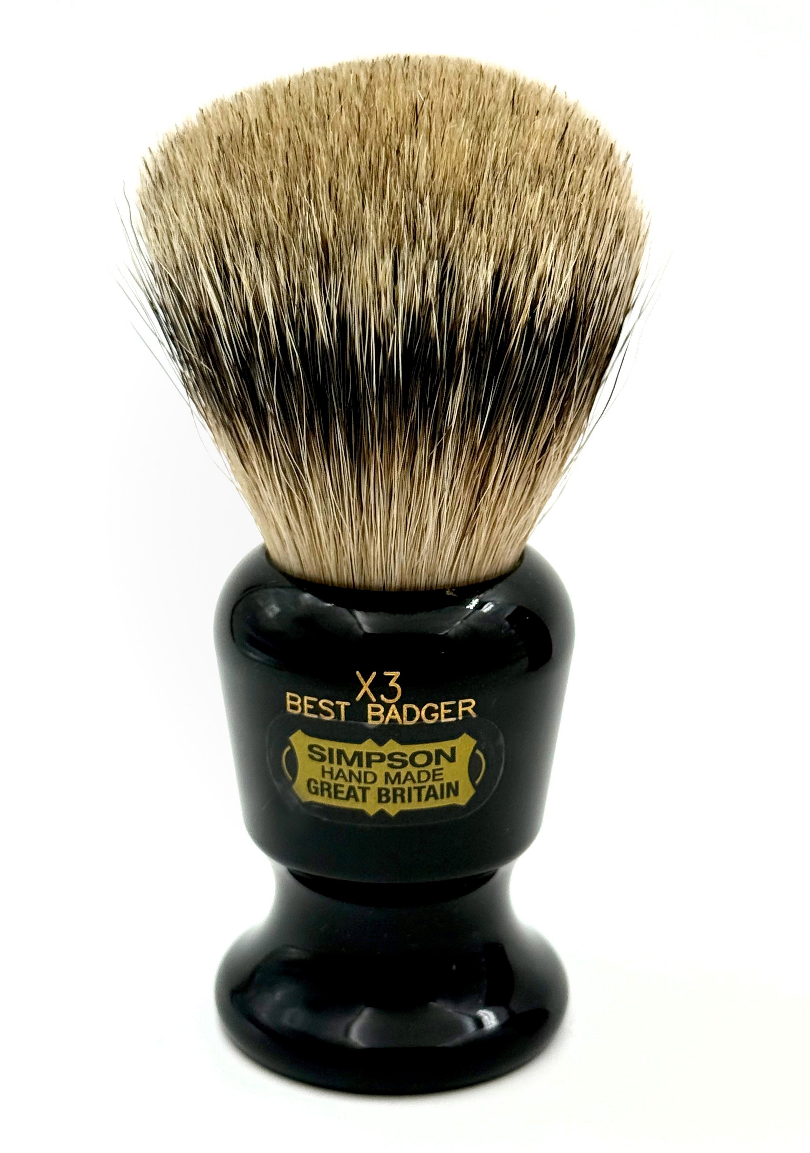 Simpsons Commodore X3 Best Badger Shaving Brush - Ebony Handle