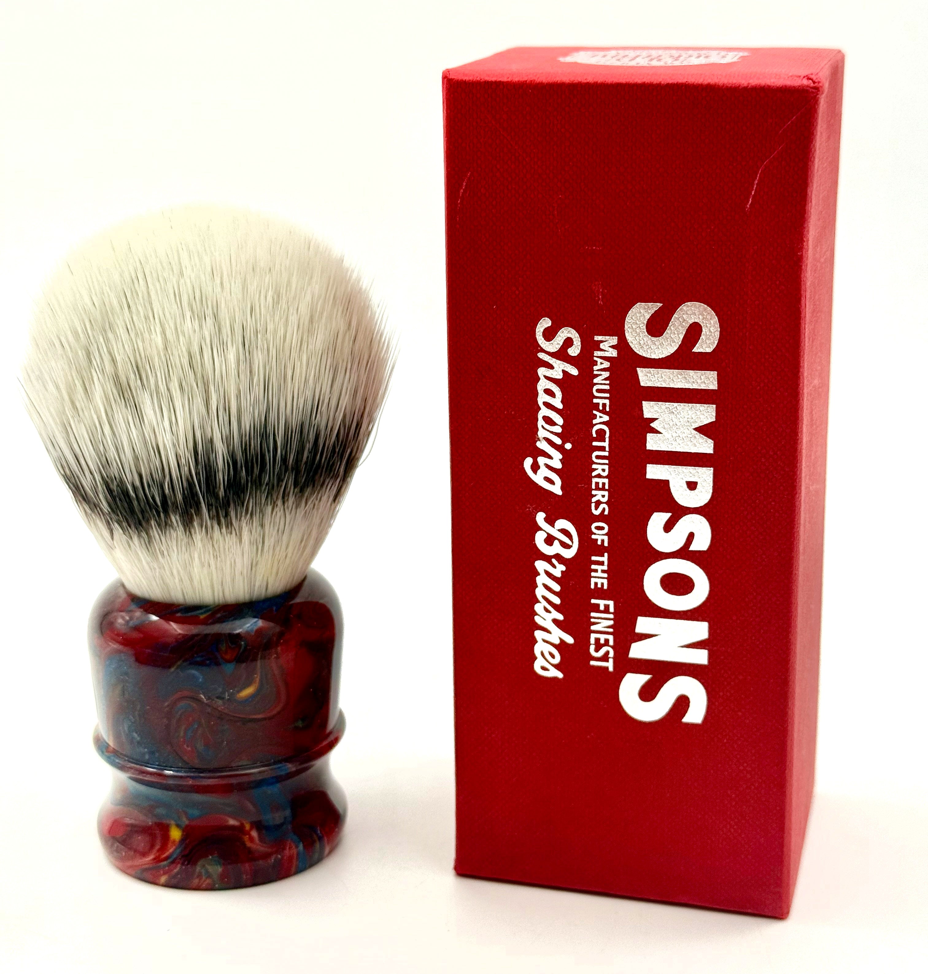 Limited Edition Simpson Chubby CH3 Platinum Synthetic Bristle Shaving Brush - Triton