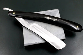 Wade & Butcher 13/16 Blade with Original Inlaid Horn Scales - Fully Restored Vintage Sheffield Straight Razor - Shave Ready
