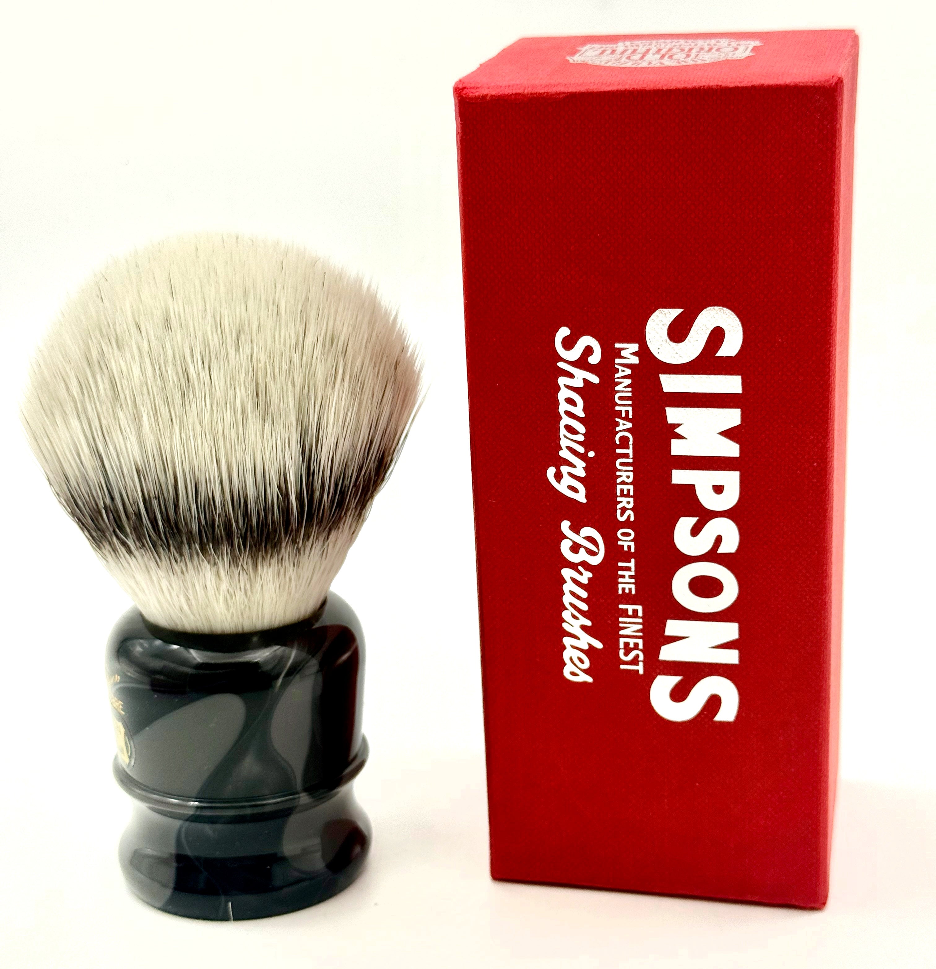 Limited Edition Simpson Chubby CH3 Platinum Synthetic Bristle Shaving Brush - Luna