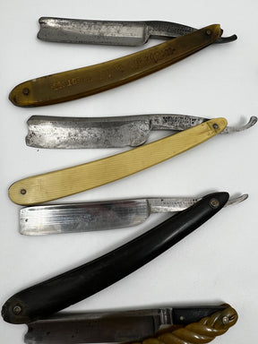 Vintage 10 Straight Razor Lot #1 - May Contain Sheffield, Solingen, Japanese & USA makers, as pictured