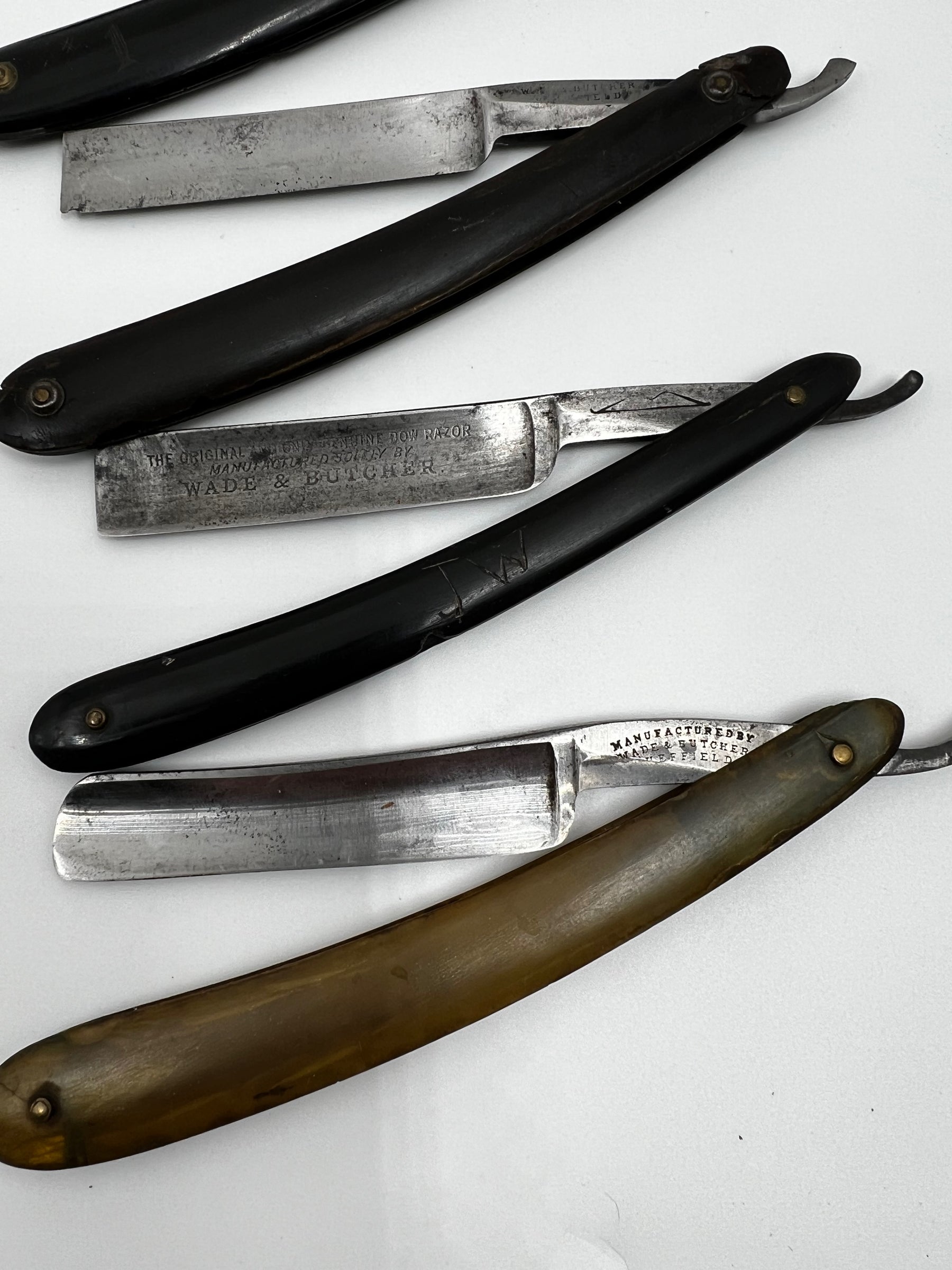 Vintage 10 Straight Razor Lot #1 - May Contain Sheffield, Solingen, Japanese & USA makers, as pictured
