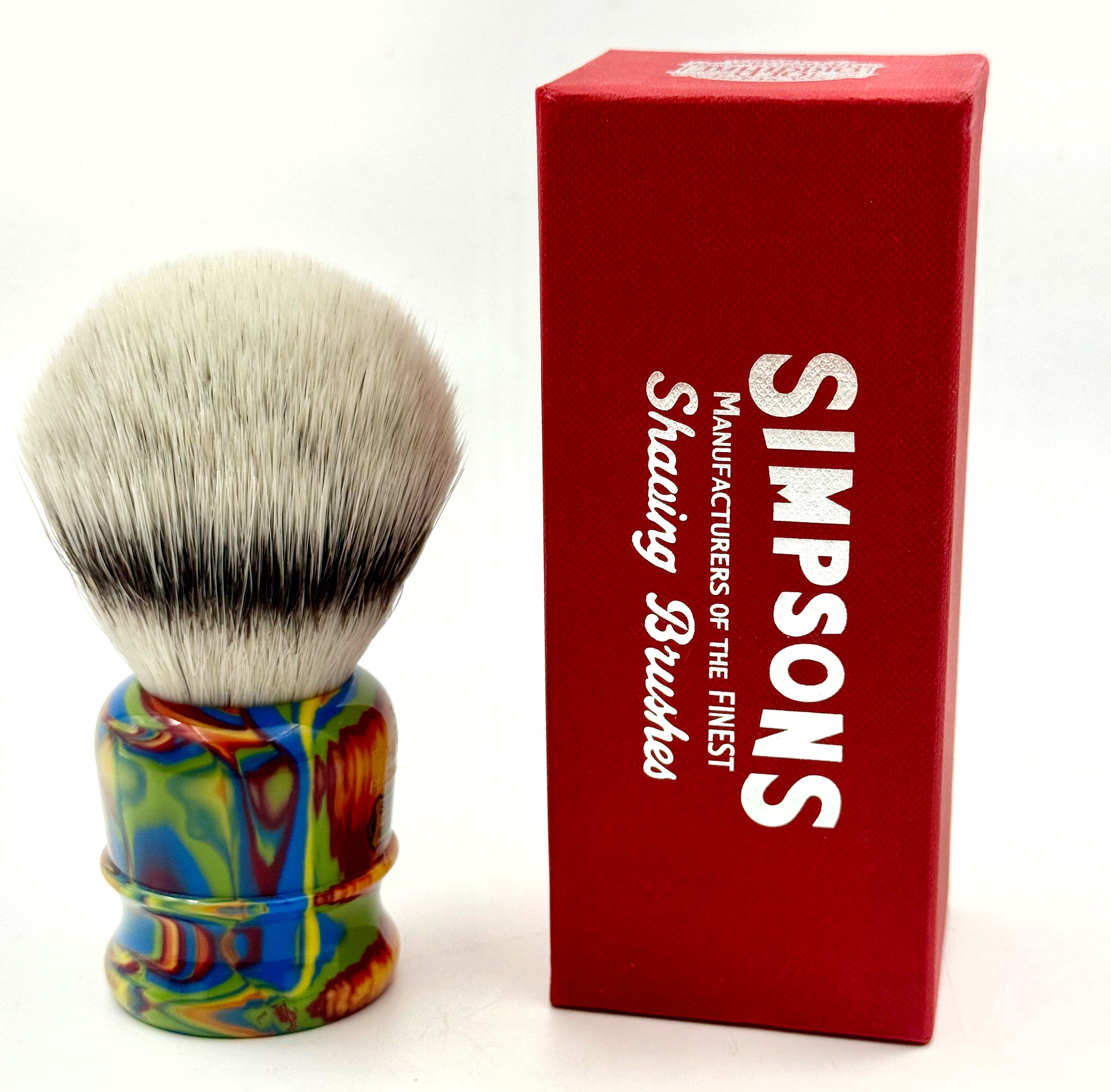 Limited Edition Simpson Chubby CH3 Platinum Synthetic Bristle Shaving Brush - Disco Haze