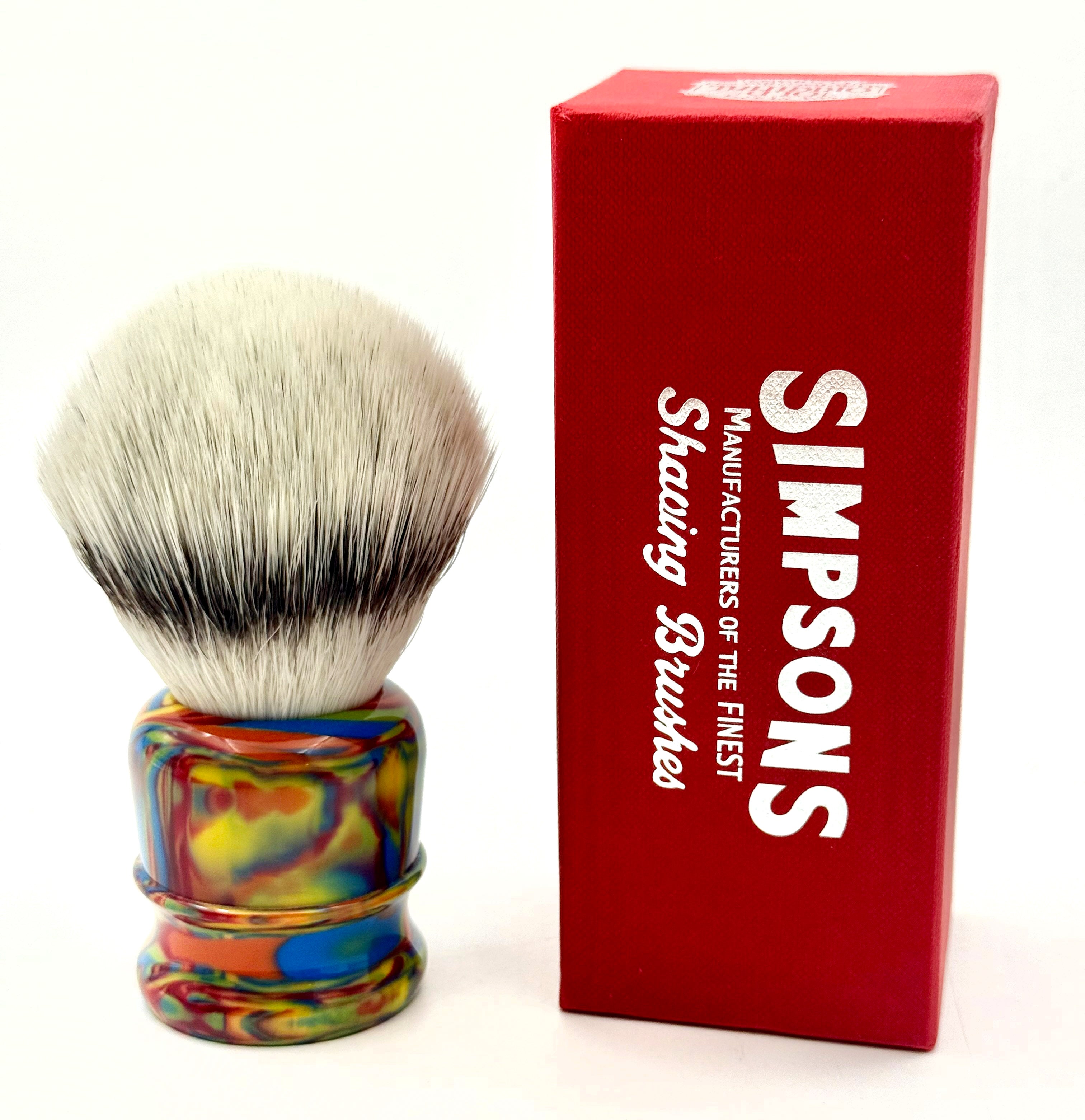Limited Edition Simpson Chubby CH3 Platinum Synthetic Bristle Shaving Brush - Disco Haze