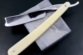 R.J. Roberts 6/8 Near Wedge with Ivory Scales - Vintage Sheffield Straight Razor - Shave Ready
