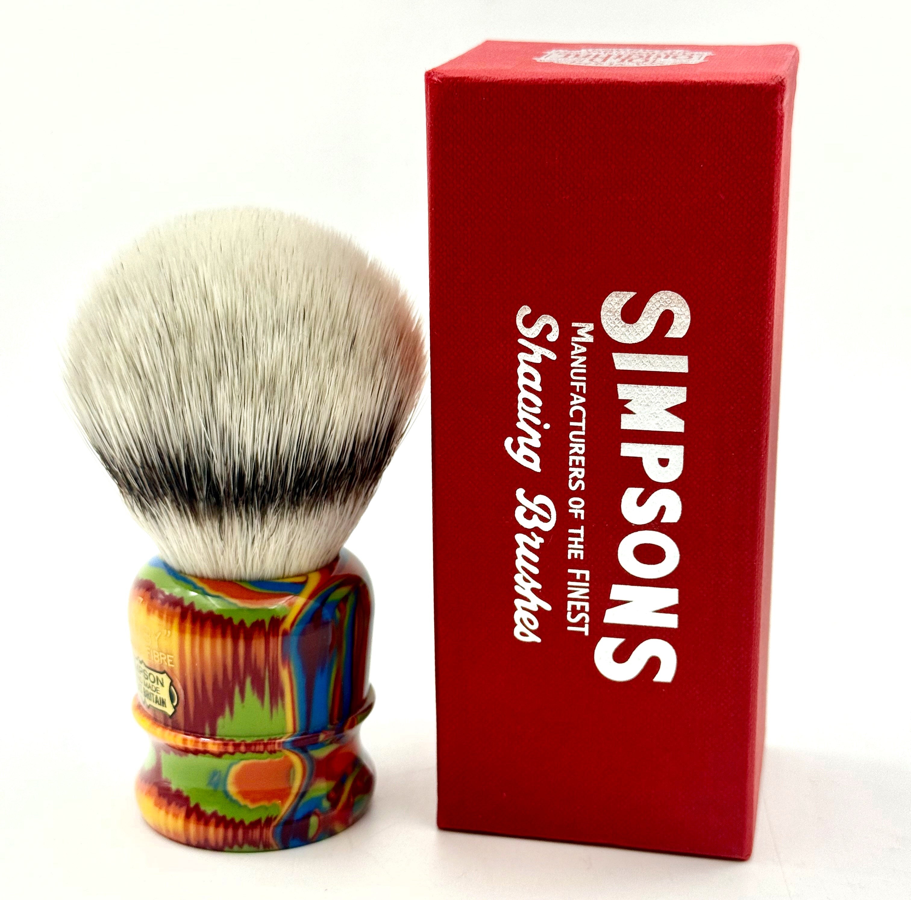 Limited Edition Simpson Chubby CH3 Platinum Synthetic Bristle Shaving Brush - Disco Haze