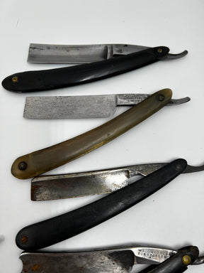 Vintage 10 Straight Razor Lot #2 - May Contain Sheffield, Solingen, Japanese & USA makers, as pictured