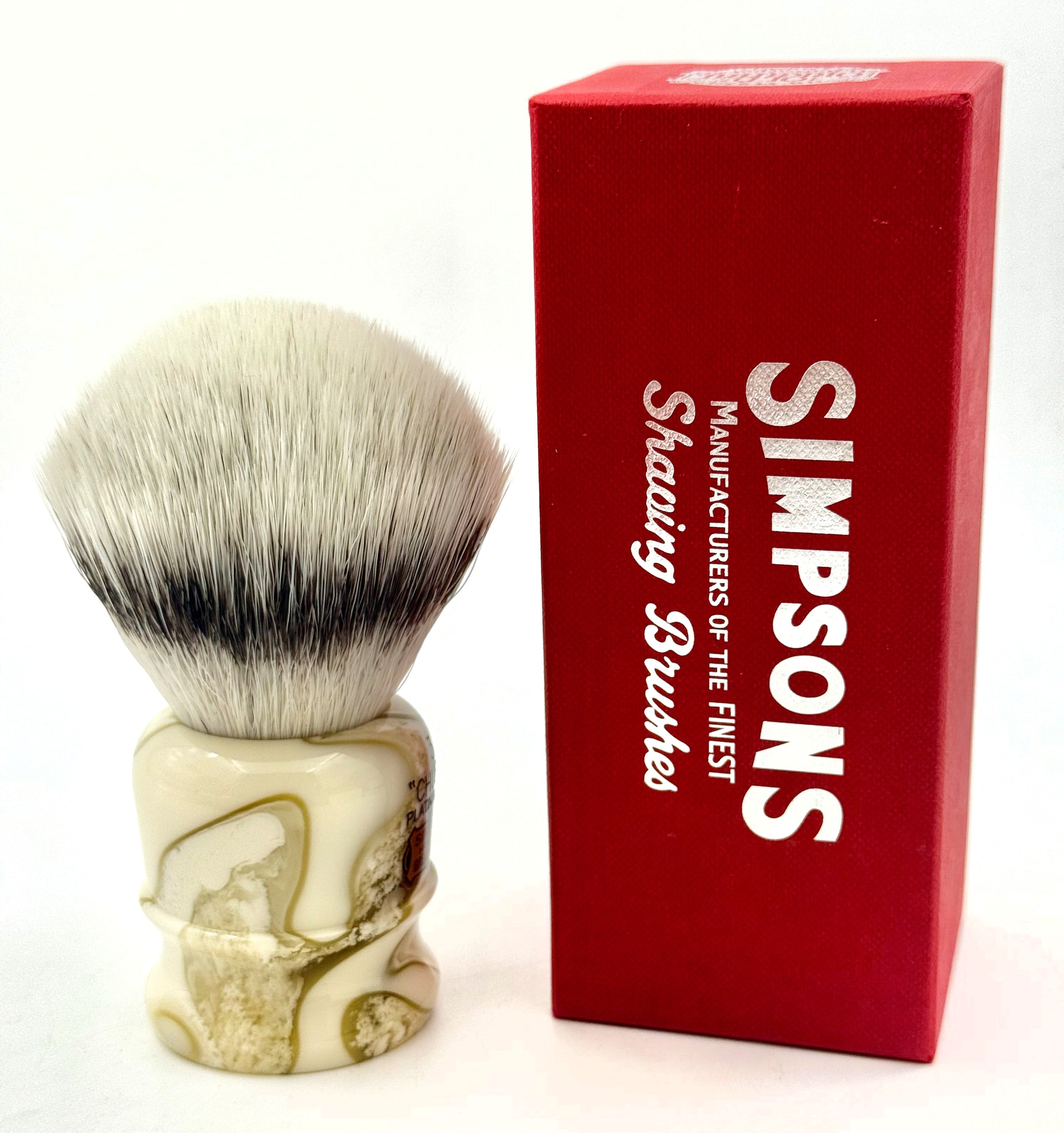 Limited Edition Simpson Chubby CH3 Platinum Synthetic Bristle Shaving Brush - Vesta