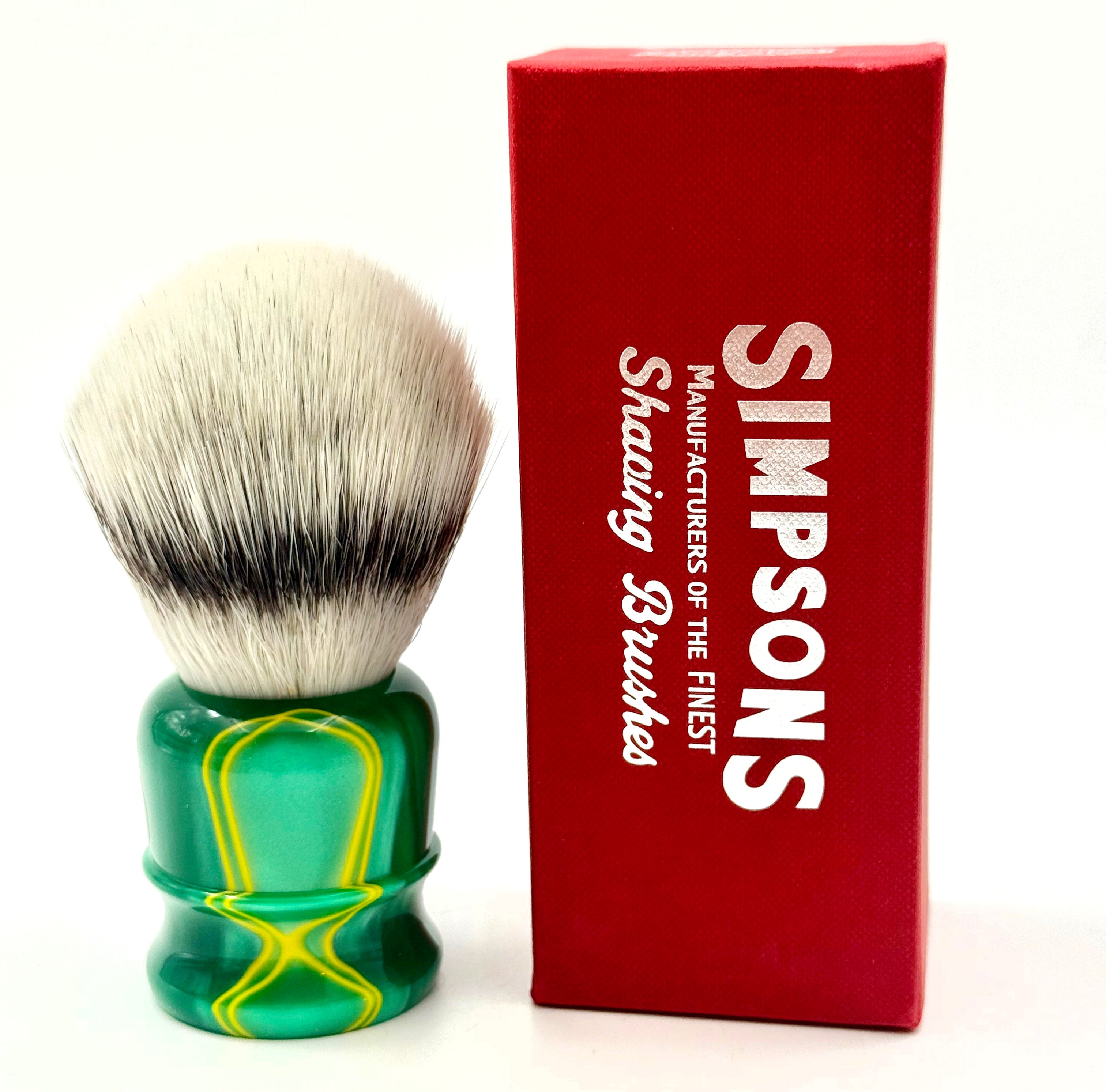 Limited Edition Simpson Chubby CH3 Platinum Synthetic Bristle Shaving Brush - St. Mary's
