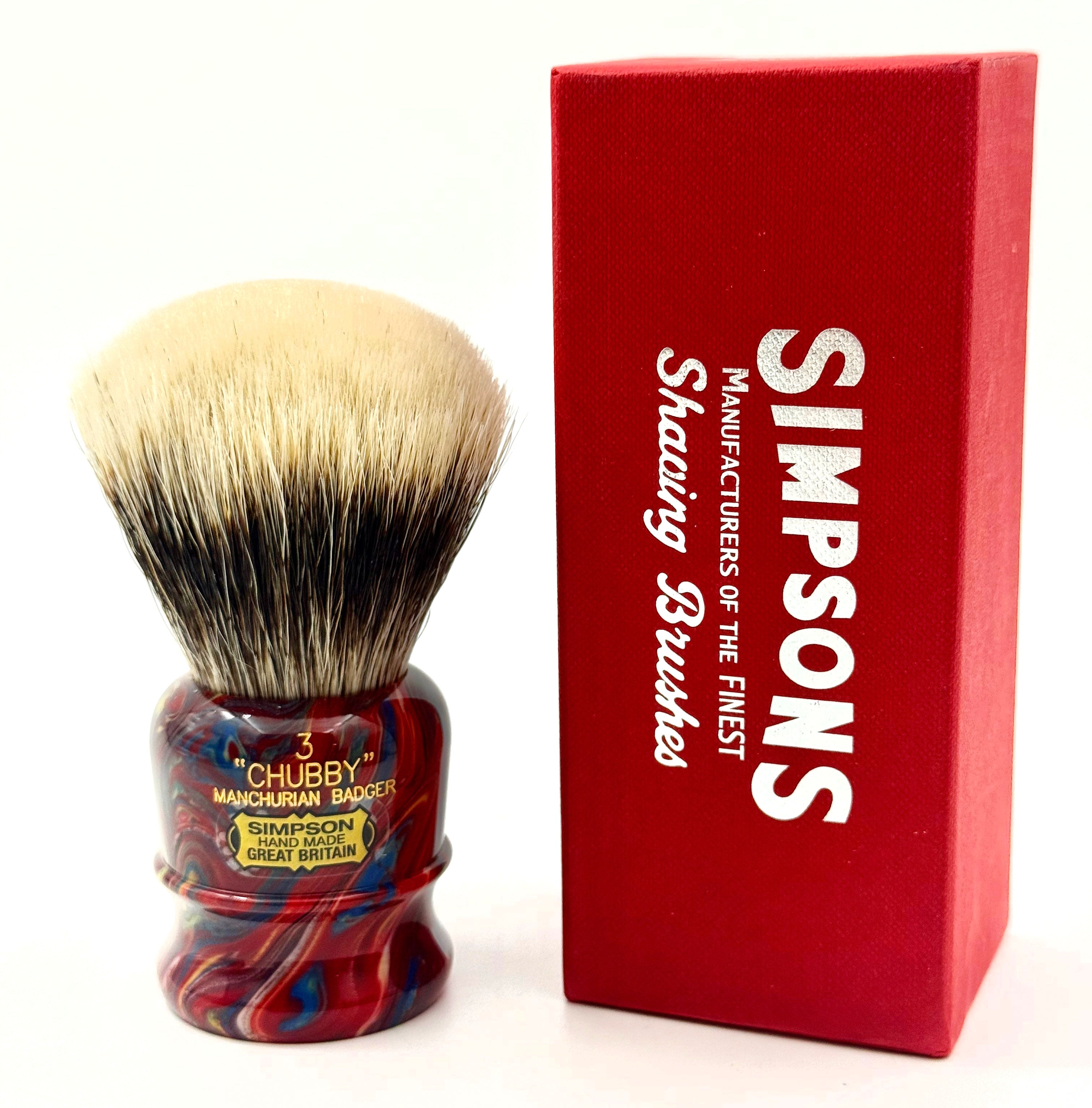 Limited Edition Simpson Chubby CH3 Manchurian Badger Shaving Brush - Triton