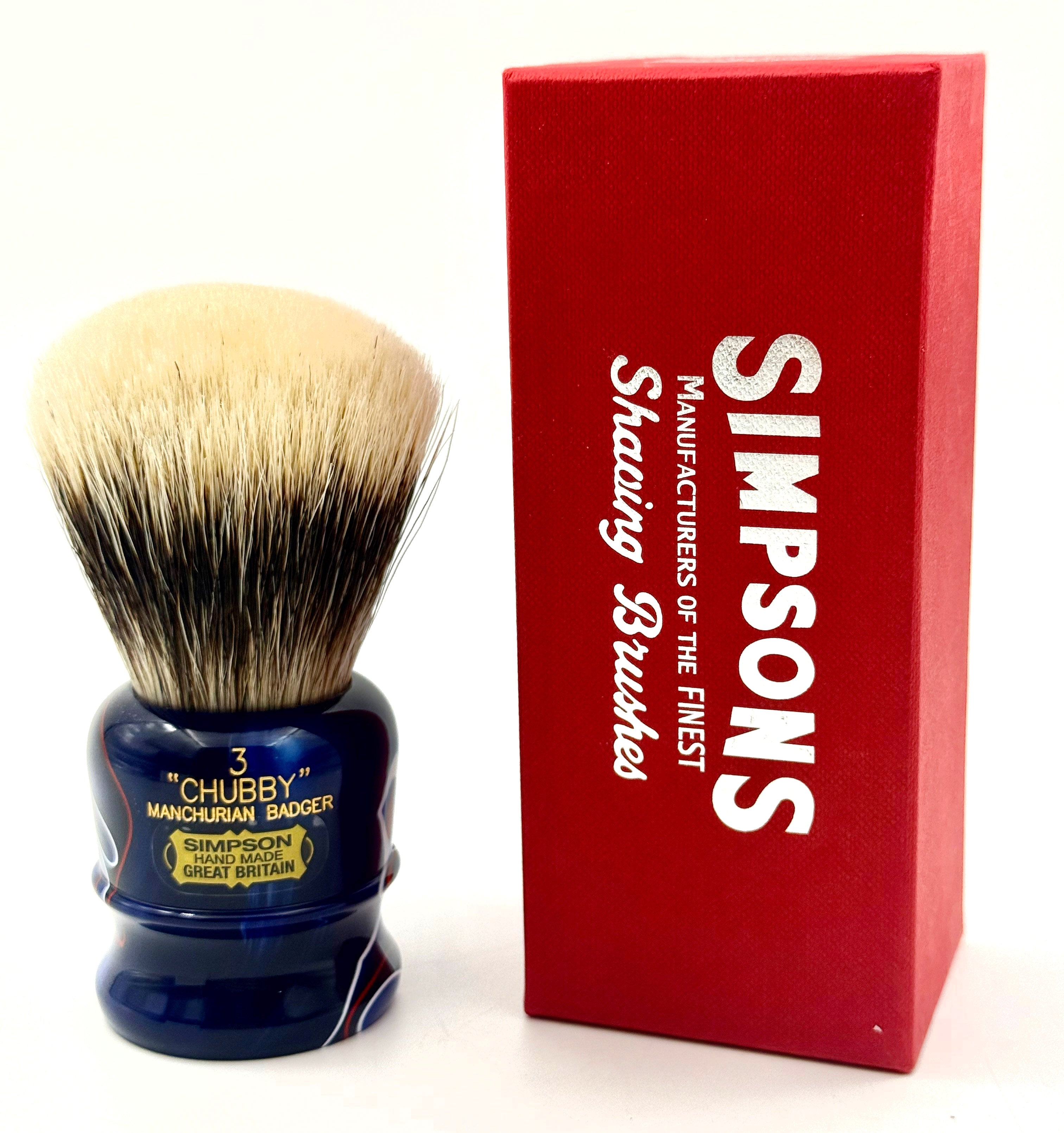 Limited Edition Simpson Chubby CH3 Manchurian Badger Shaving Brush - Patriot