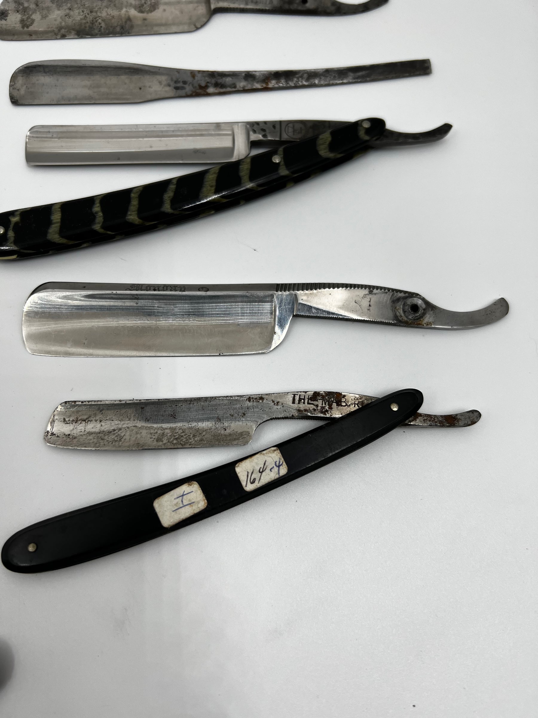 Vintage 10 Straight Razor Lot #6 - May Contain Sheffield, Solingen, Japanese & USA makers, as pictured
