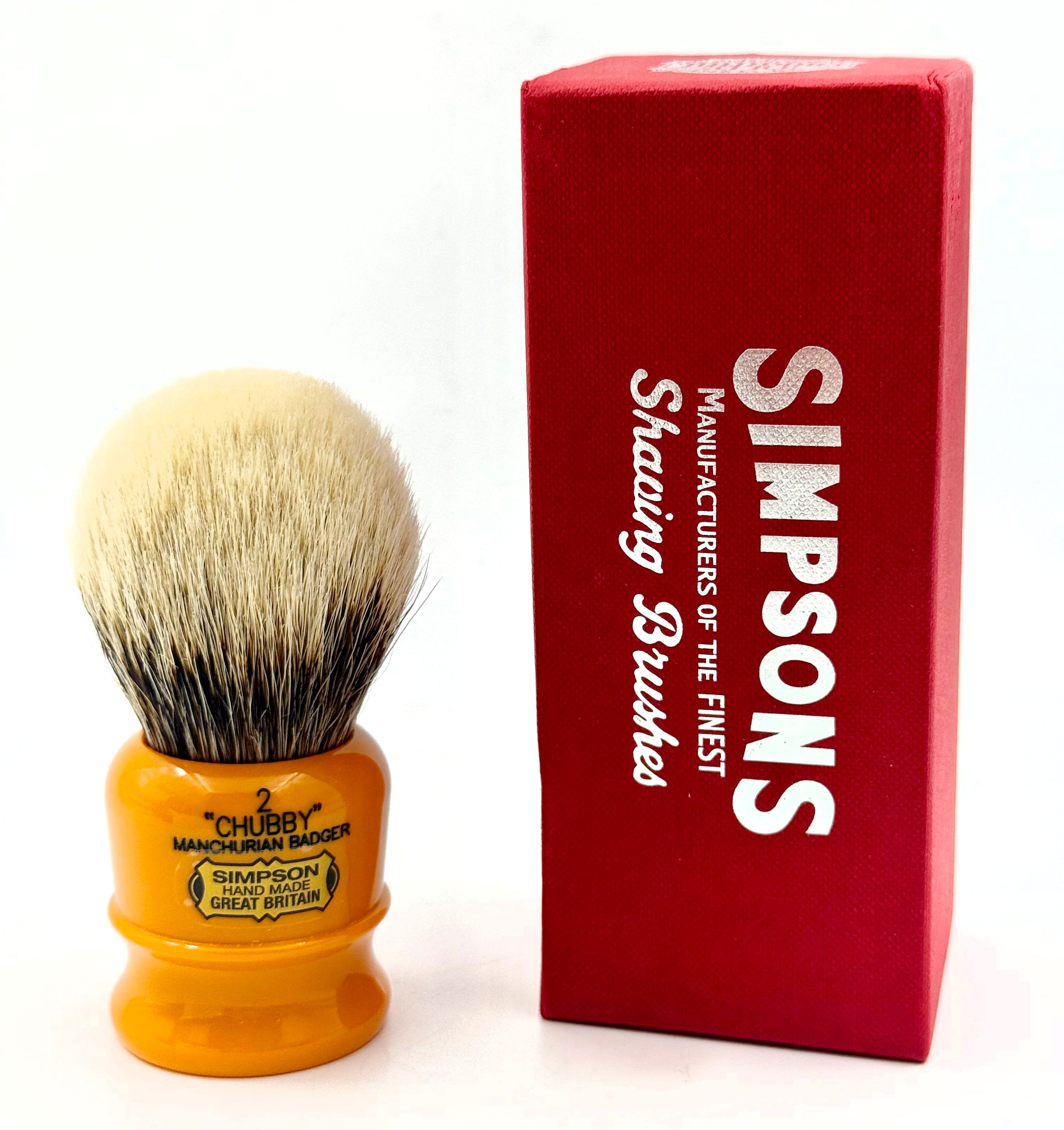 Limited Edition Simpson Chubby CH2 Manchurian Badger Shaving Brush - Butterscotch