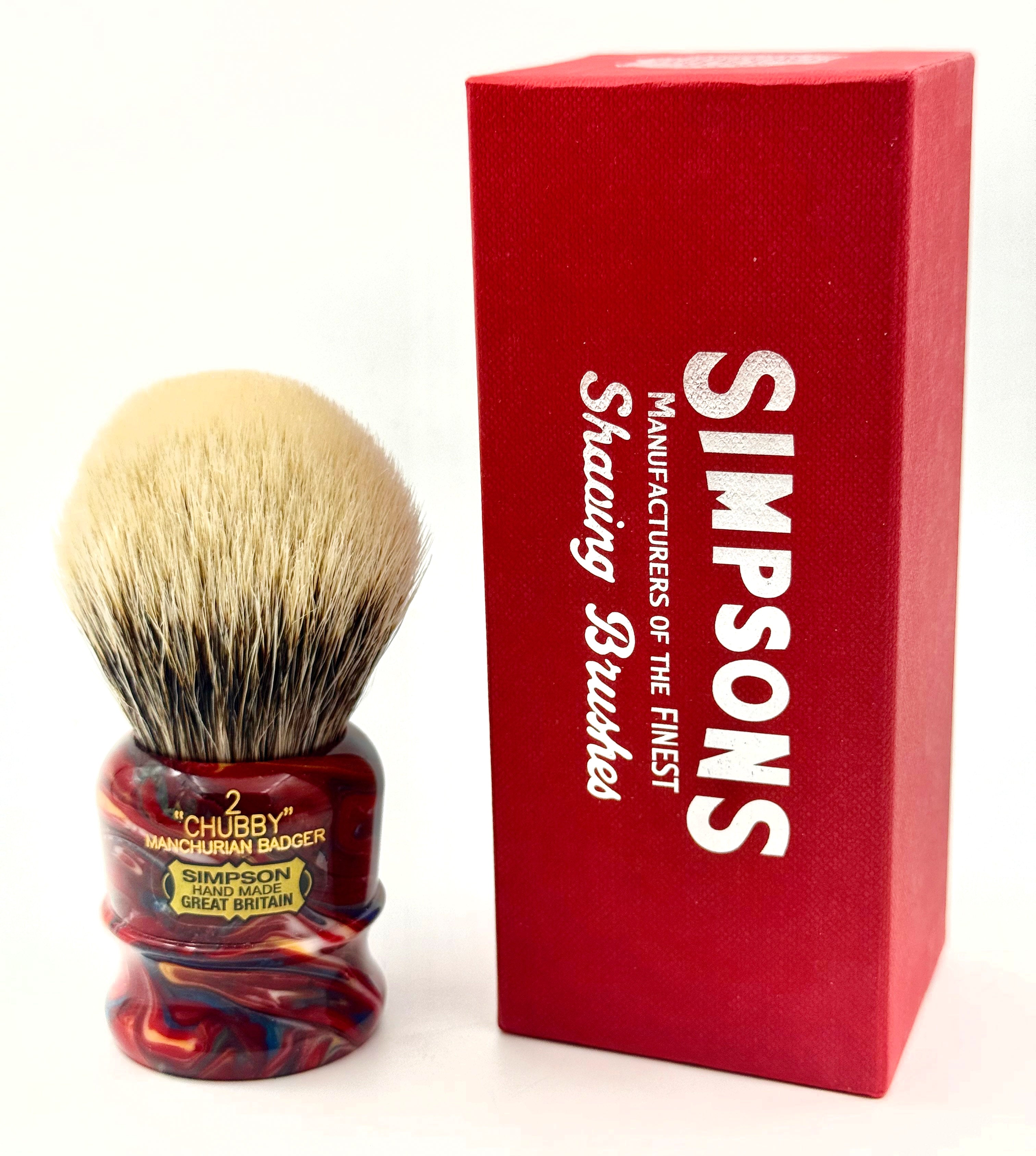 Limited Edition Simpson Chubby CH2 Manchurian Badger Shaving Brush - Triton