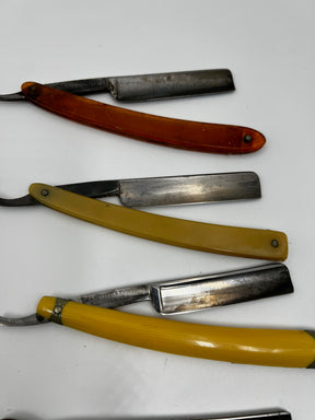 Vintage 10 Straight Razor Lot #8 - May Contain Sheffield, Solingen, Japanese & USA makers, as pictured