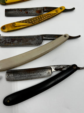 Vintage 10 Straight Razor Lot #10 - May Contain Sheffield, Solingen, Japanese & USA makers, as pictured