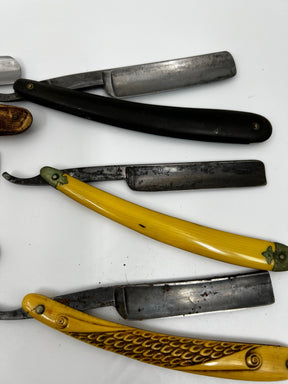 Vintage 10 Straight Razor Lot #10 - May Contain Sheffield, Solingen, Japanese & USA makers, as pictured