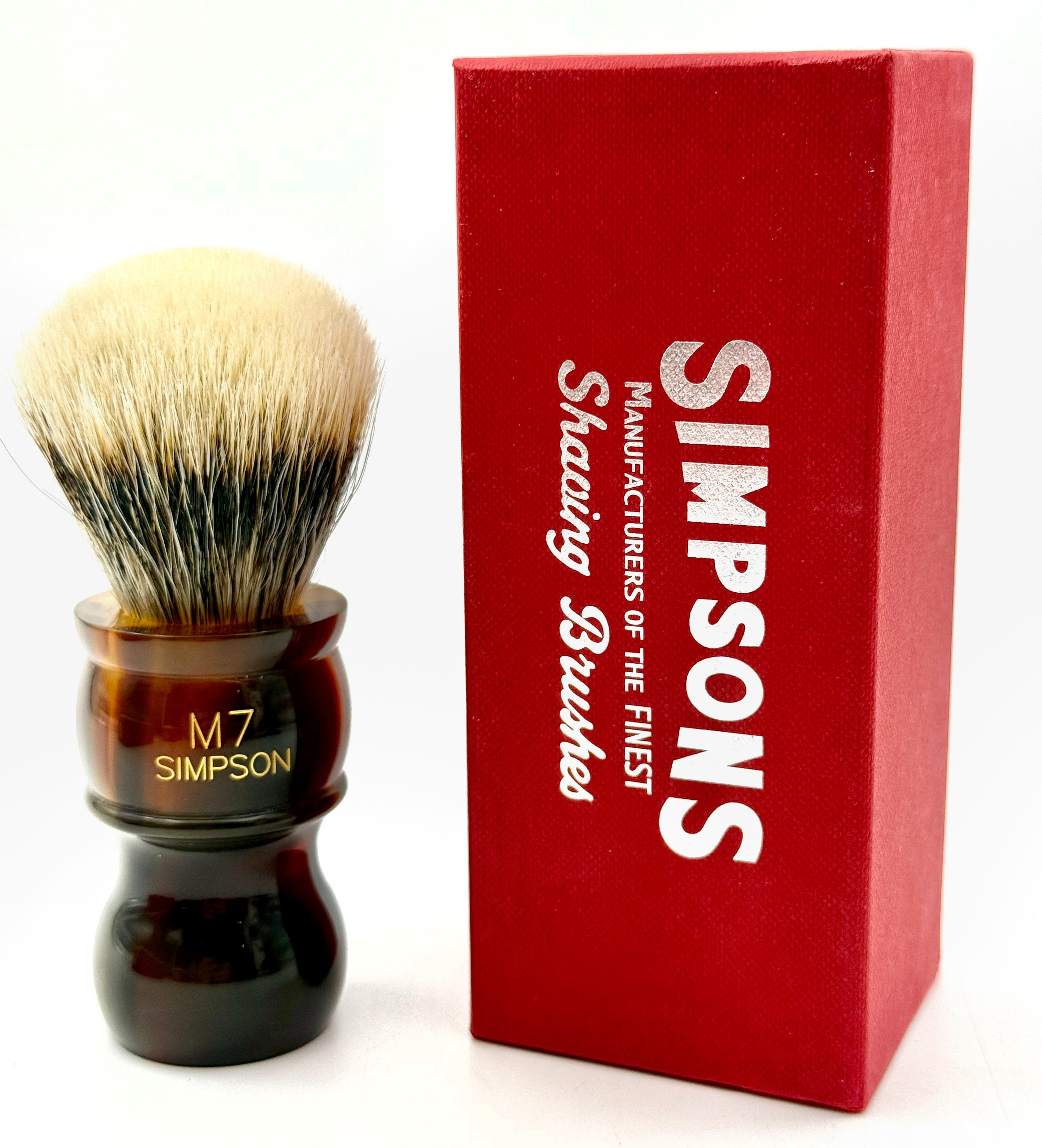 Limited Edition Simpsons M7 Manchurian Badger Shaving Brush - Tortoiseshell