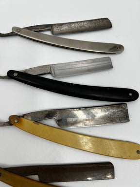 Vintage 10 Straight Razor Lot #15 - May Contain Sheffield, Solingen, Japanese & USA makers, as pictured