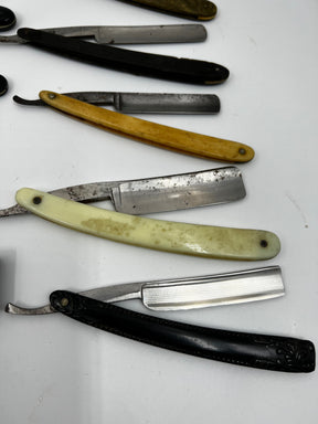 Vintage 10 Straight Razor Lot #19 - May Contain Sheffield, Solingen, Japanese & USA makers, as pictured