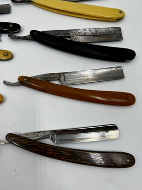 Vintage 10 Straight Razor Lot #20 - May Contain Sheffield, Solingen, Japanese & USA makers, as pictured
