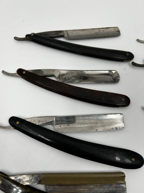 Vintage 10 Straight Razor Lot #21 - May Contain Sheffield, Solingen, Japanese & USA makers, as pictured