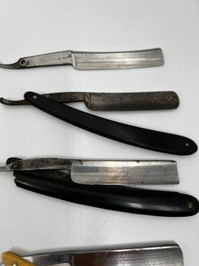 Vintage 10 Straight Razor Lot #22 - May Contain Sheffield, Solingen, Japanese & USA makers, as pictured
