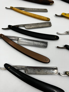 Vintage 10 Straight Razor Lot #24 - May Contain Sheffield, Solingen, Japanese & USA makers, as pictured
