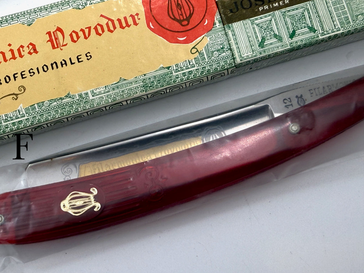 Filarmonica Novodur No. 12 - Jose Monserrat Pou Rare NOS 5/8 Full Hollow Vintage Straight Razor - CHOOSE YOUR RAZOR