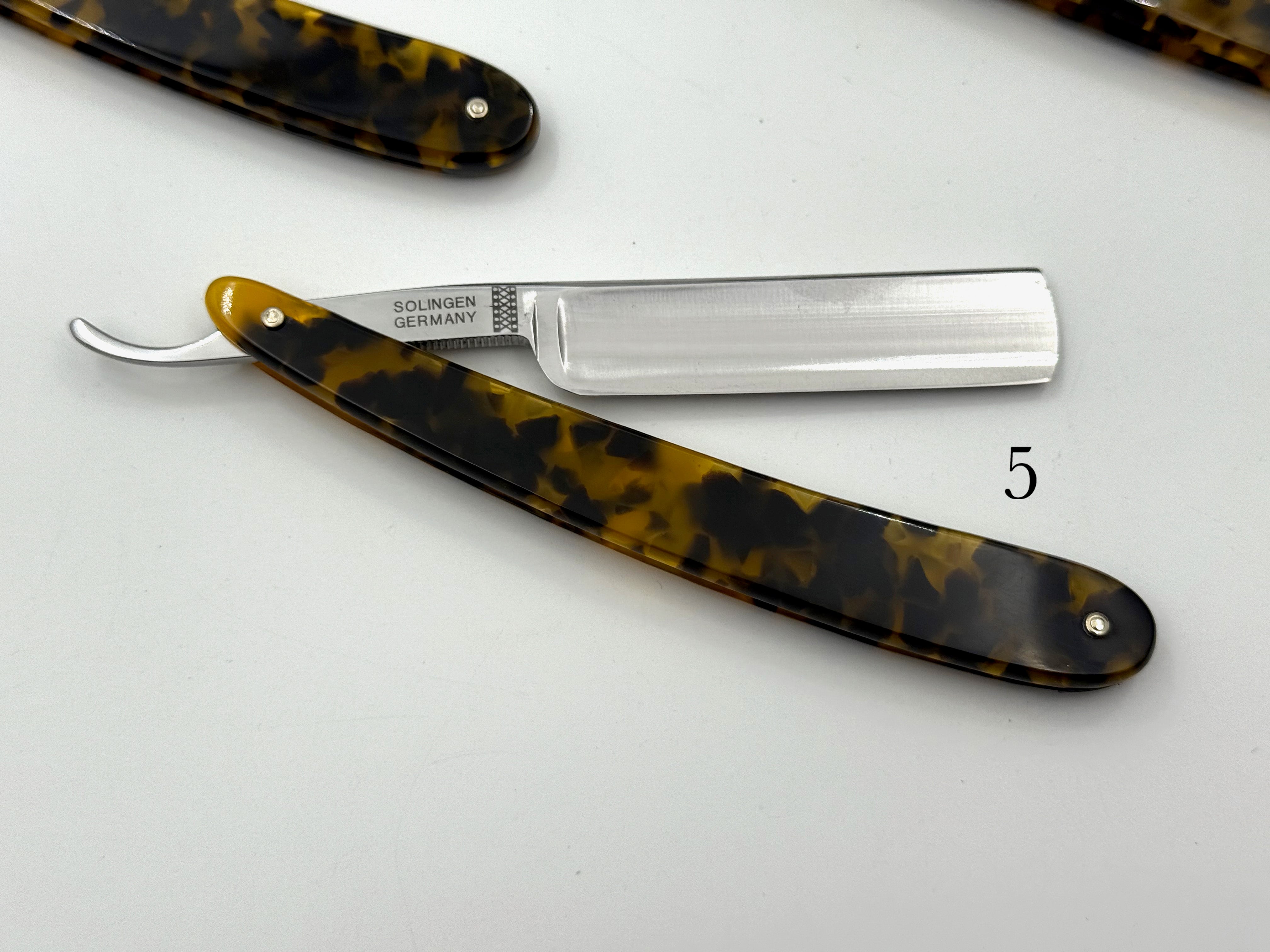 GSG Renewed Dovo "Dovo Special" Tortoise Handle 5/8 Full Hollow Solingen Straight Razors (CHOOSE YOUR RAZOR)