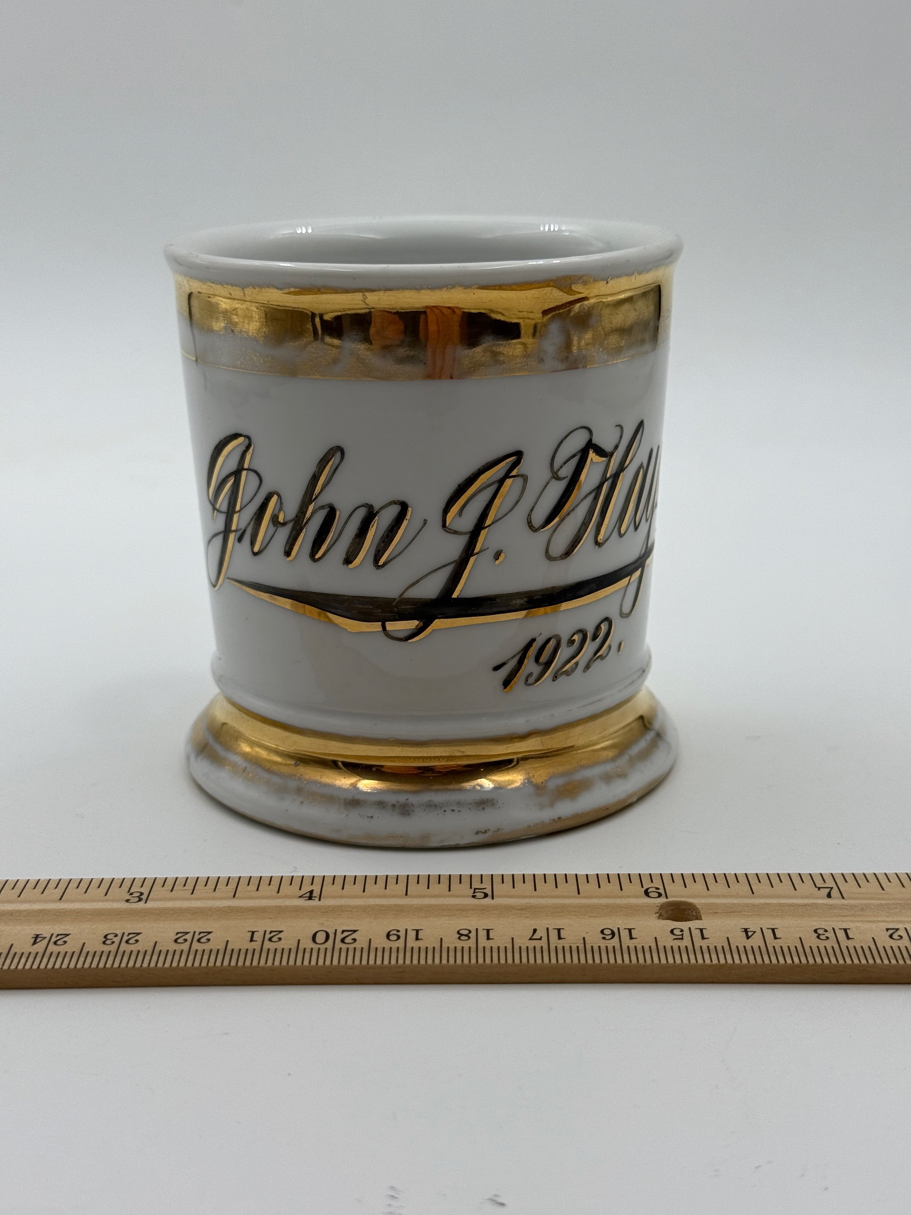 Antique Handpainted Personalized Shaving Mug