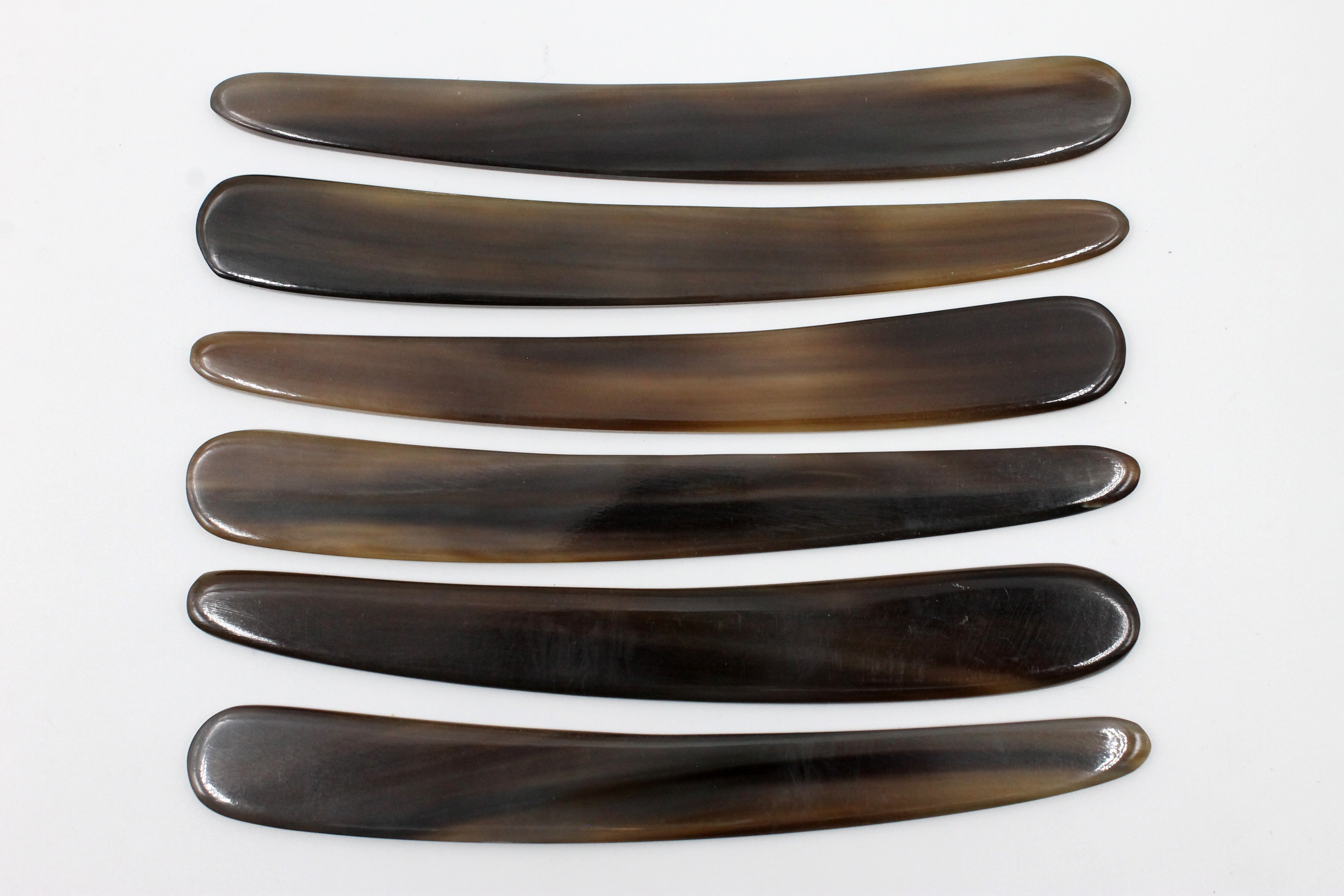 Straight Razor Scales for 5/8-6/8 blades - Dark Brown Buffalo Horn - One Pair/Set