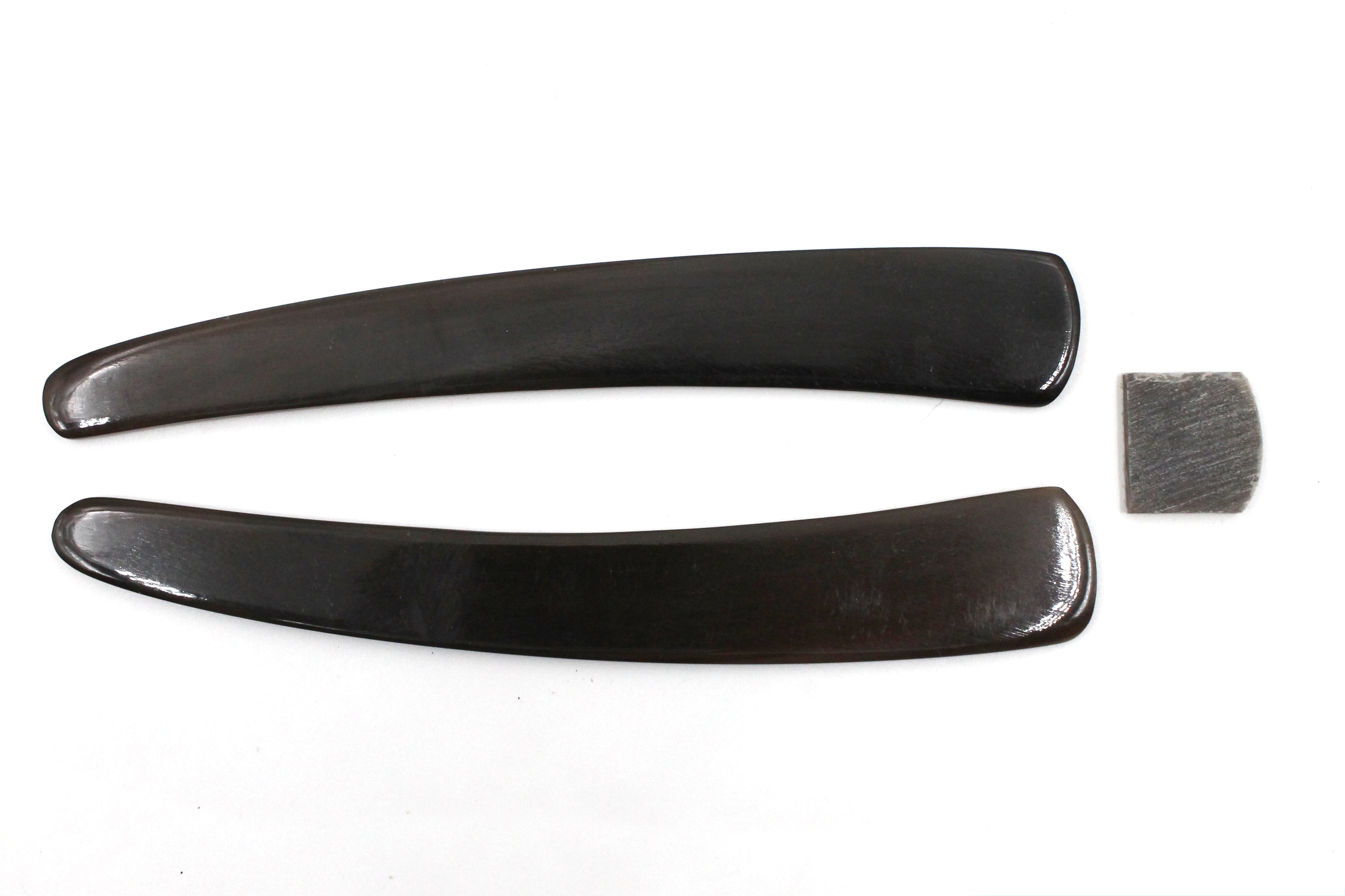 Straight Razor Scales for 7/8-8/8 blades - Dark Brown Buffalo Horn - One Pair/Set