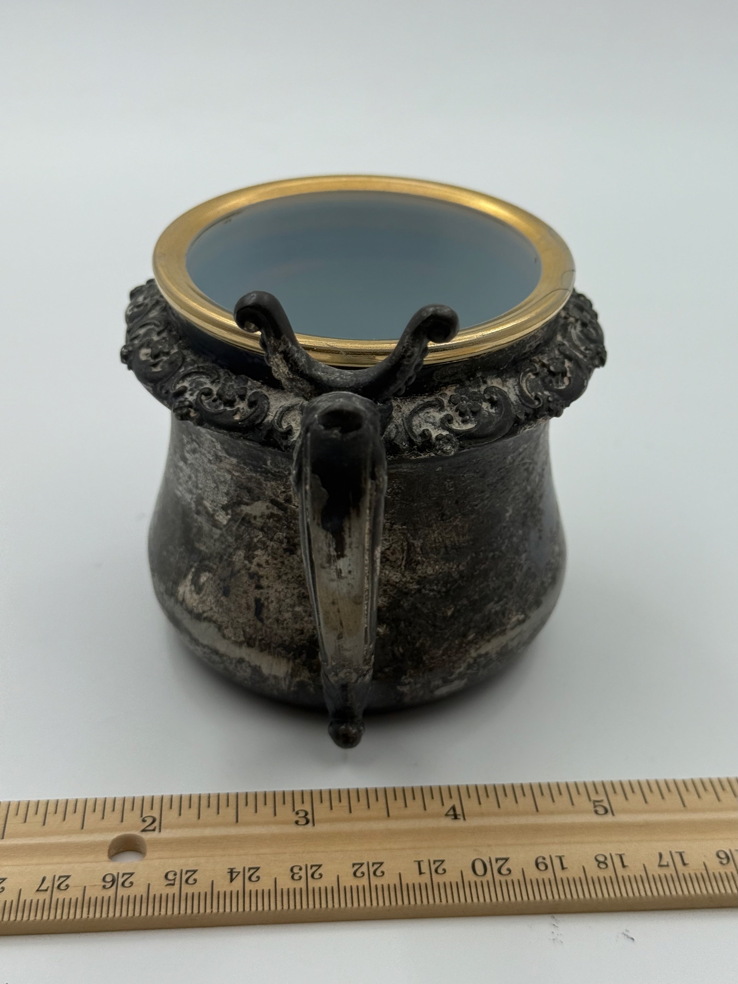 Antique Silverplate Shaving Mug