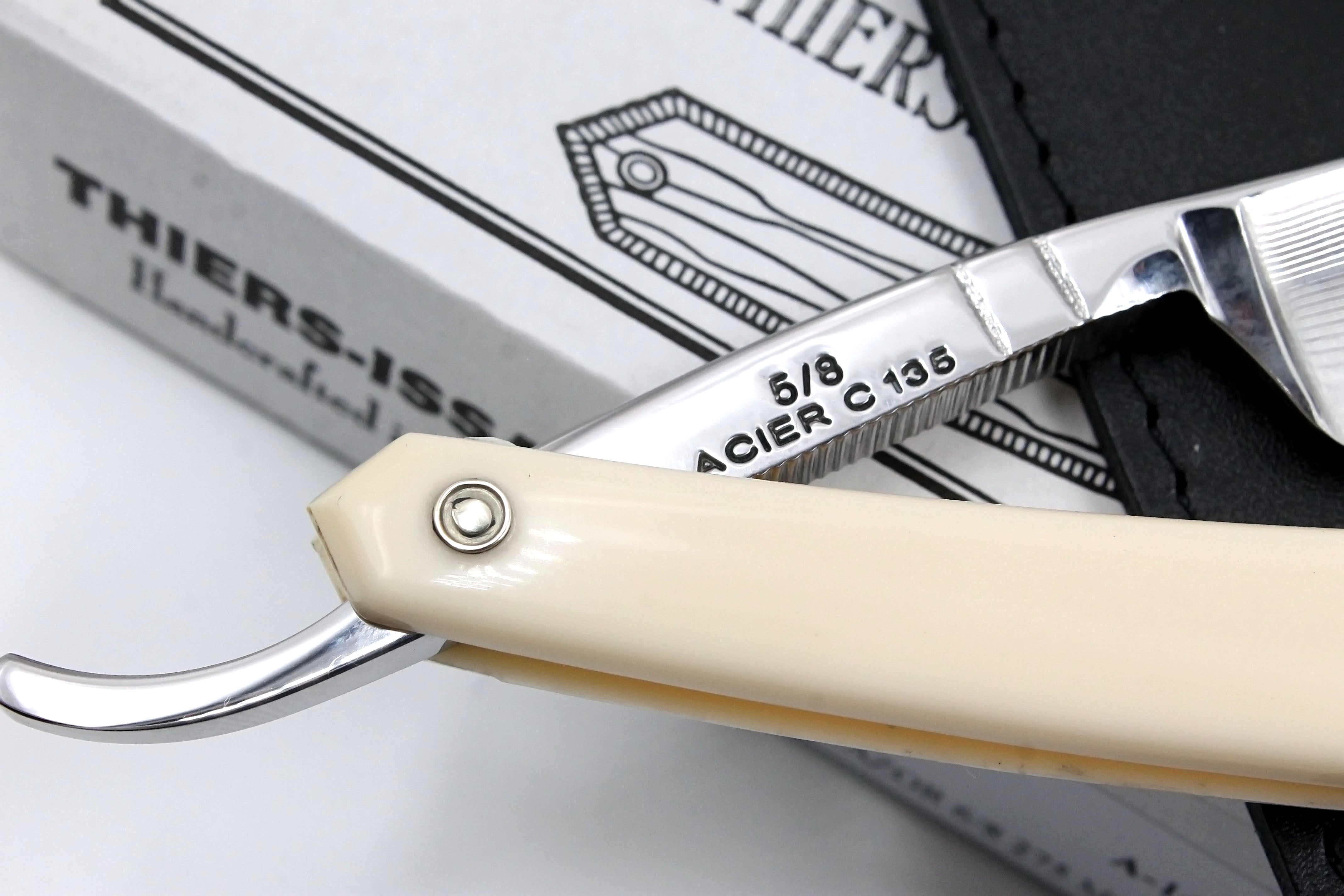 Thiers Issard 5/8 "Spartacus" Etch - Gladiator Scales - Full Hollow Straight Razor
