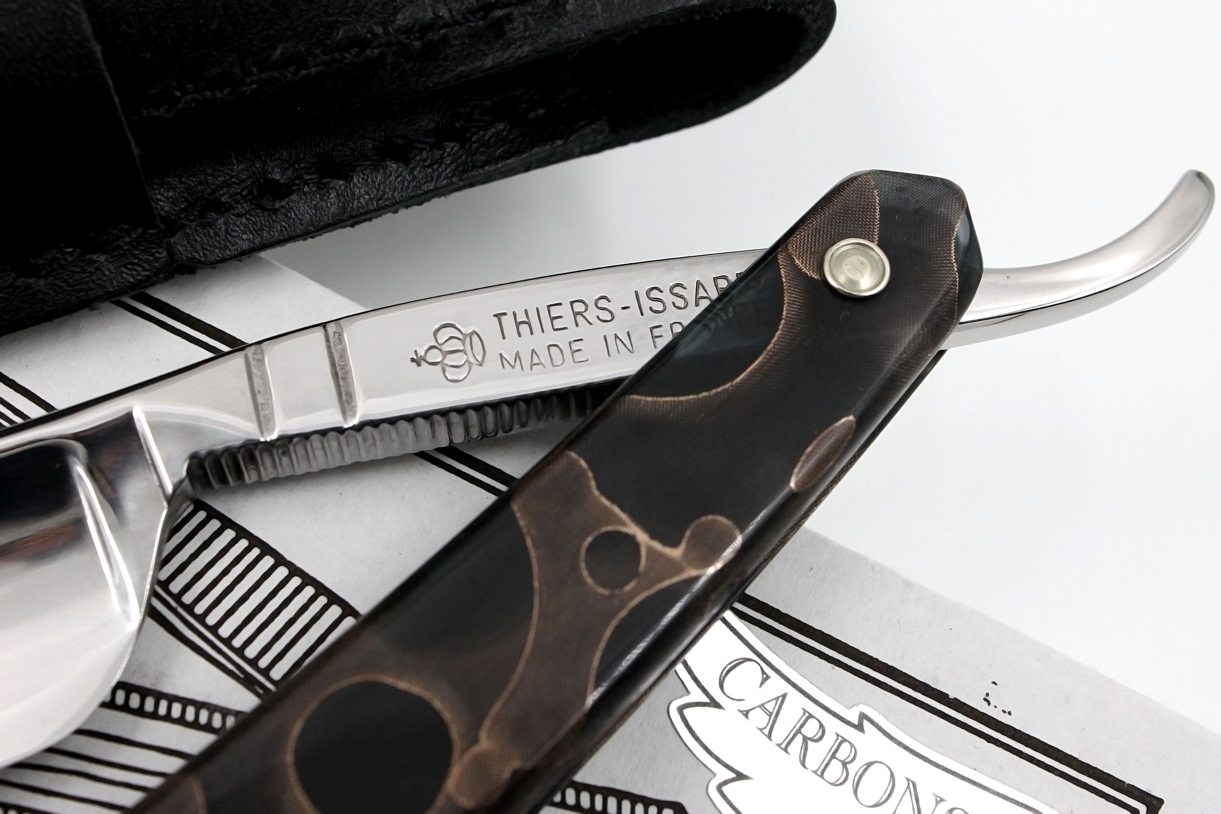 Thiers Issard 6/8 "Roi Soleil" Etch - Composite Moon Scales - Full Hollow Straight Razor