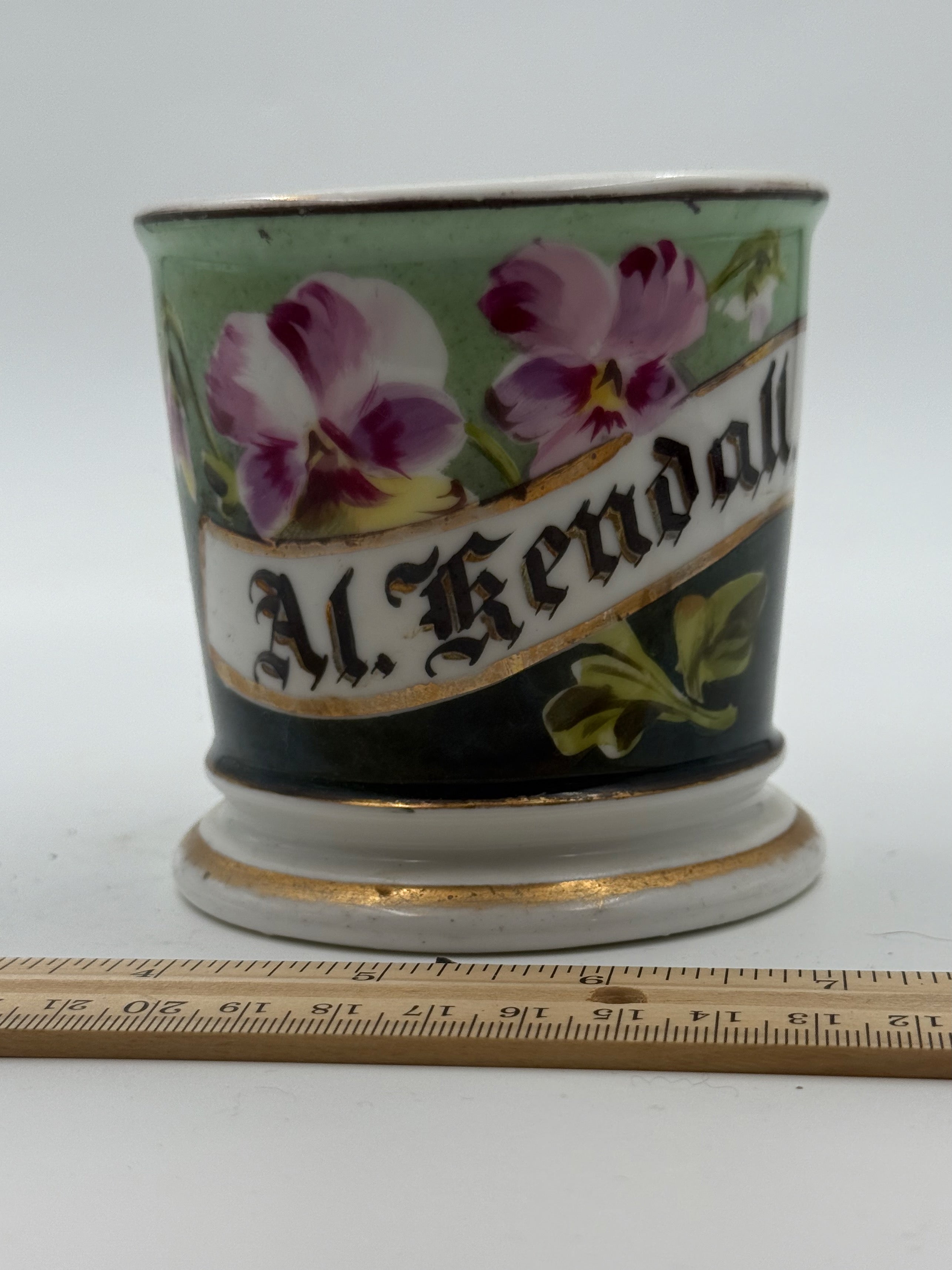 Antique Handpainted Personalized Shaving Mug