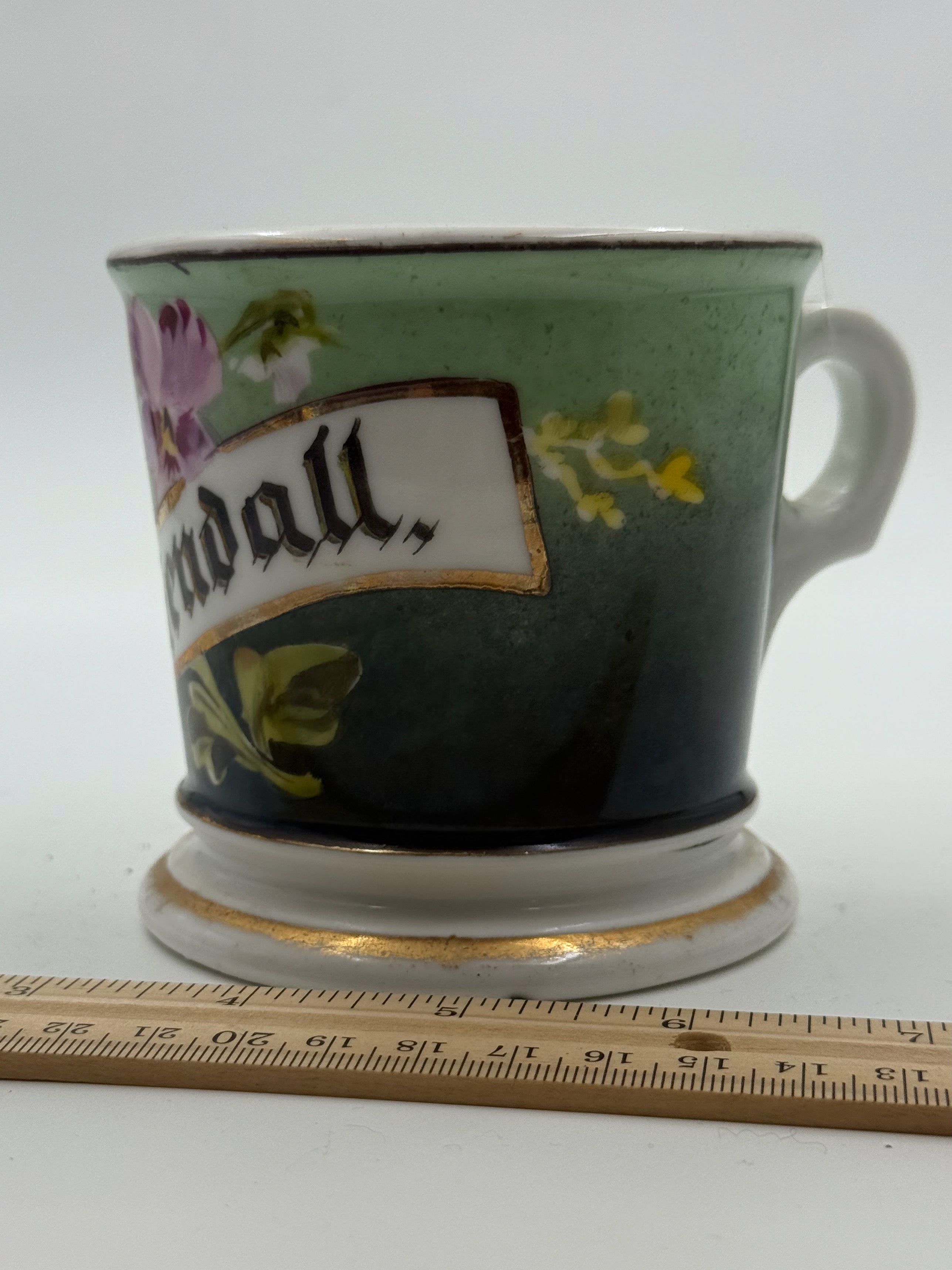 Antique Handpainted Personalized Shaving Mug